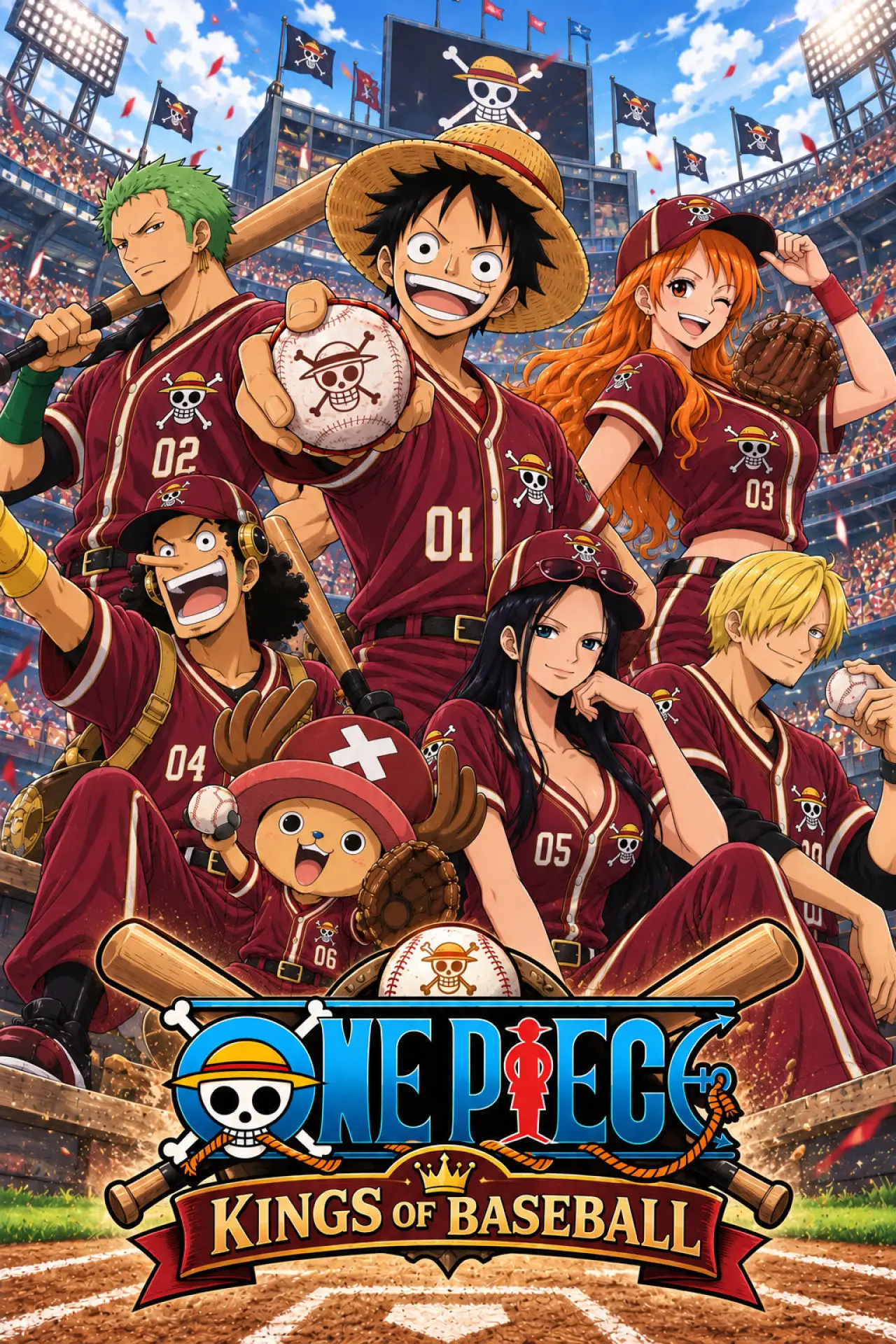 Plakat filmowy "ワンピース めざせ!海賊野球王"