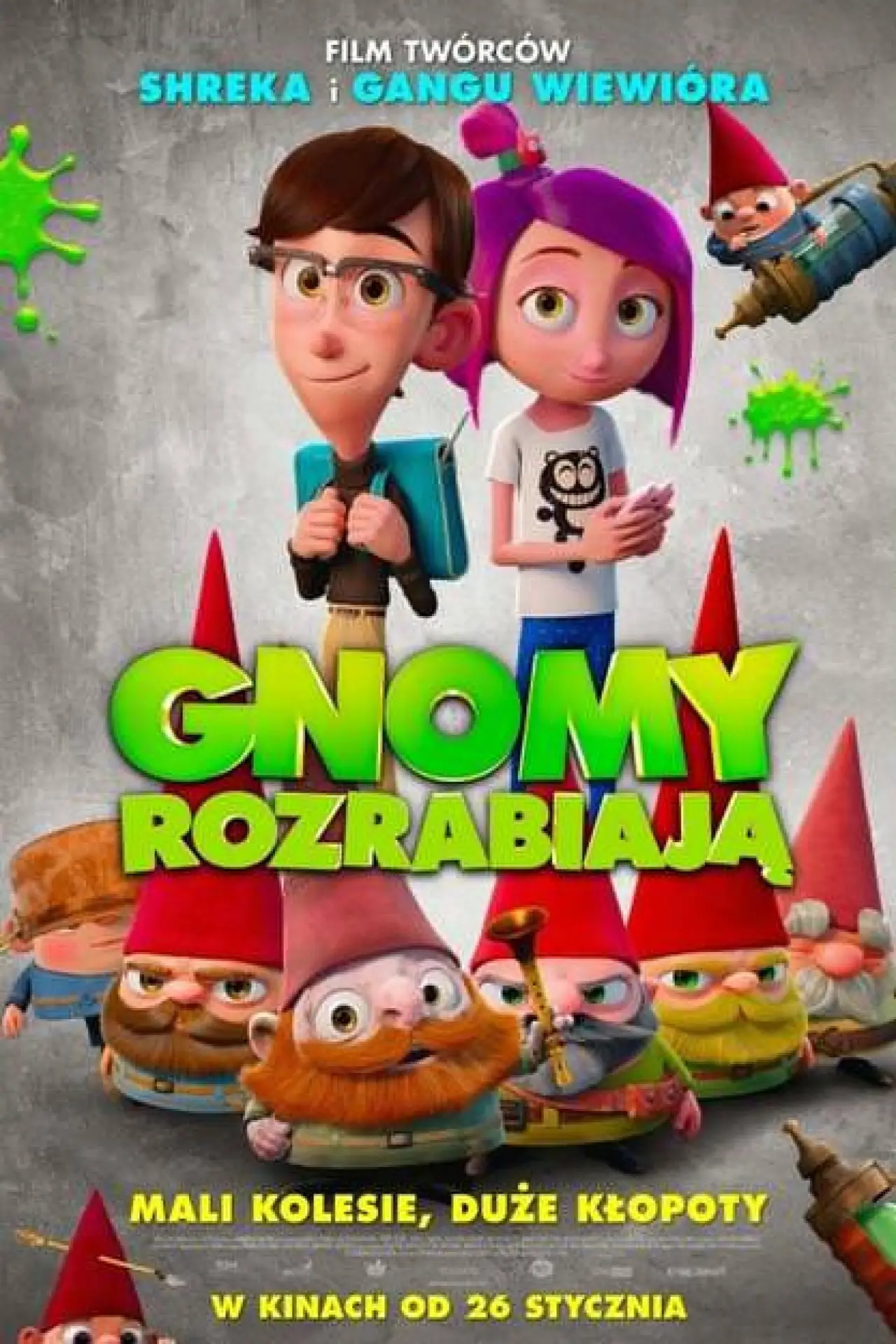 Plakat filmowy "Gnomy rozrabiają"