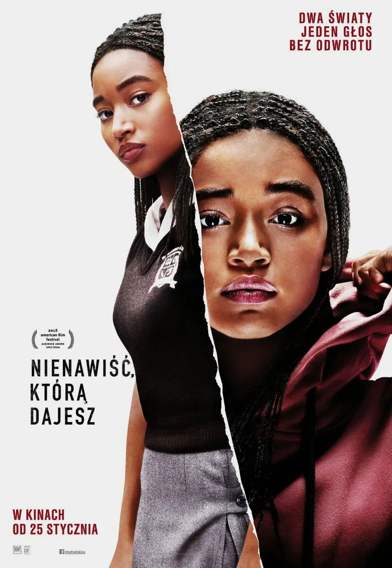 Plakat filmowy "Nienawiść, którą dajesz"