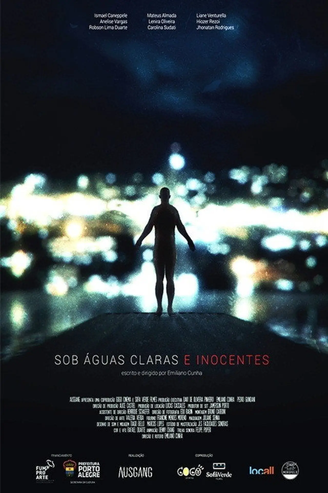 Plakat filmowy "Sob Águas Claras e Inocentes"