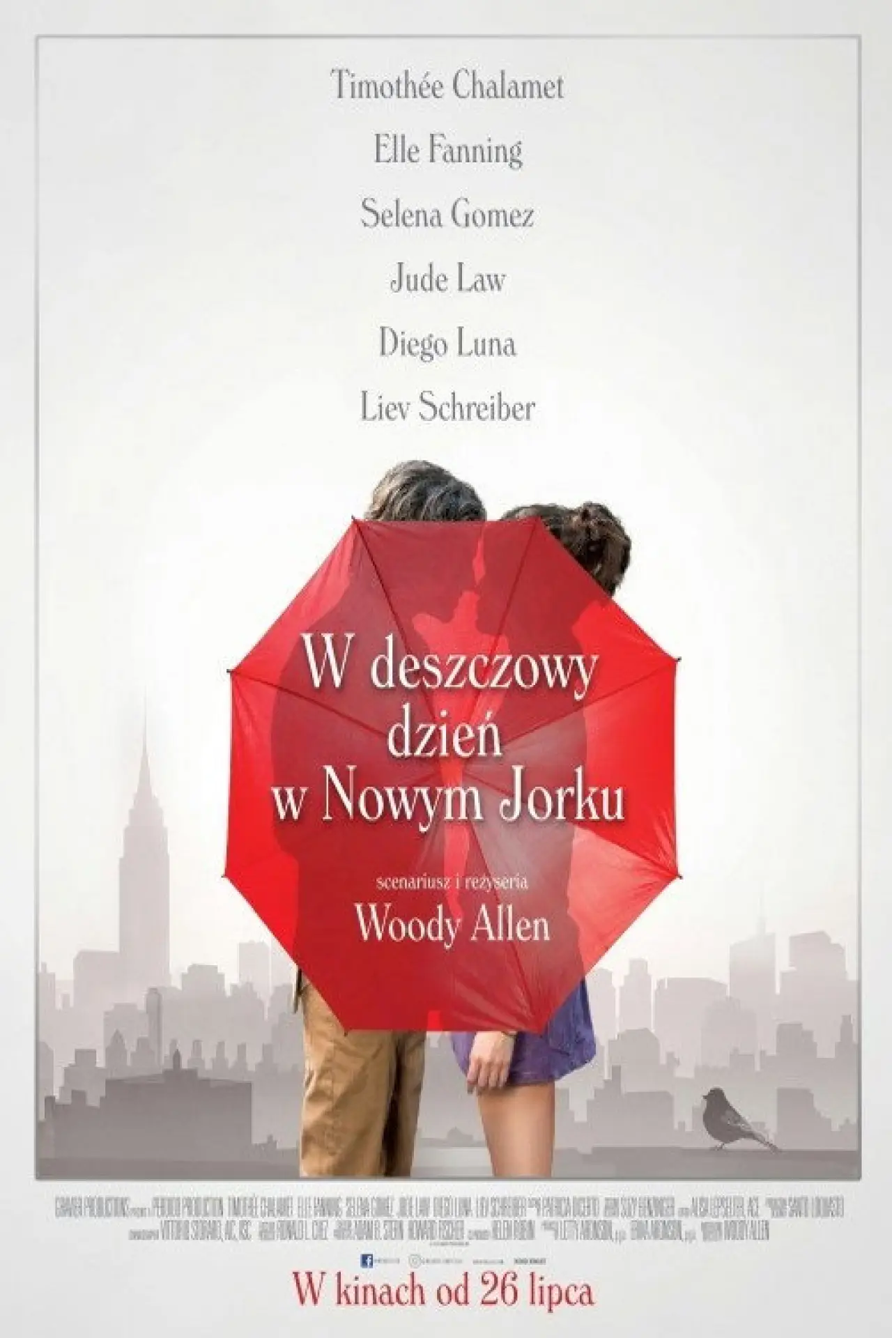 Plakat filmowy "W deszczowy dzień w Nowym Jorku"