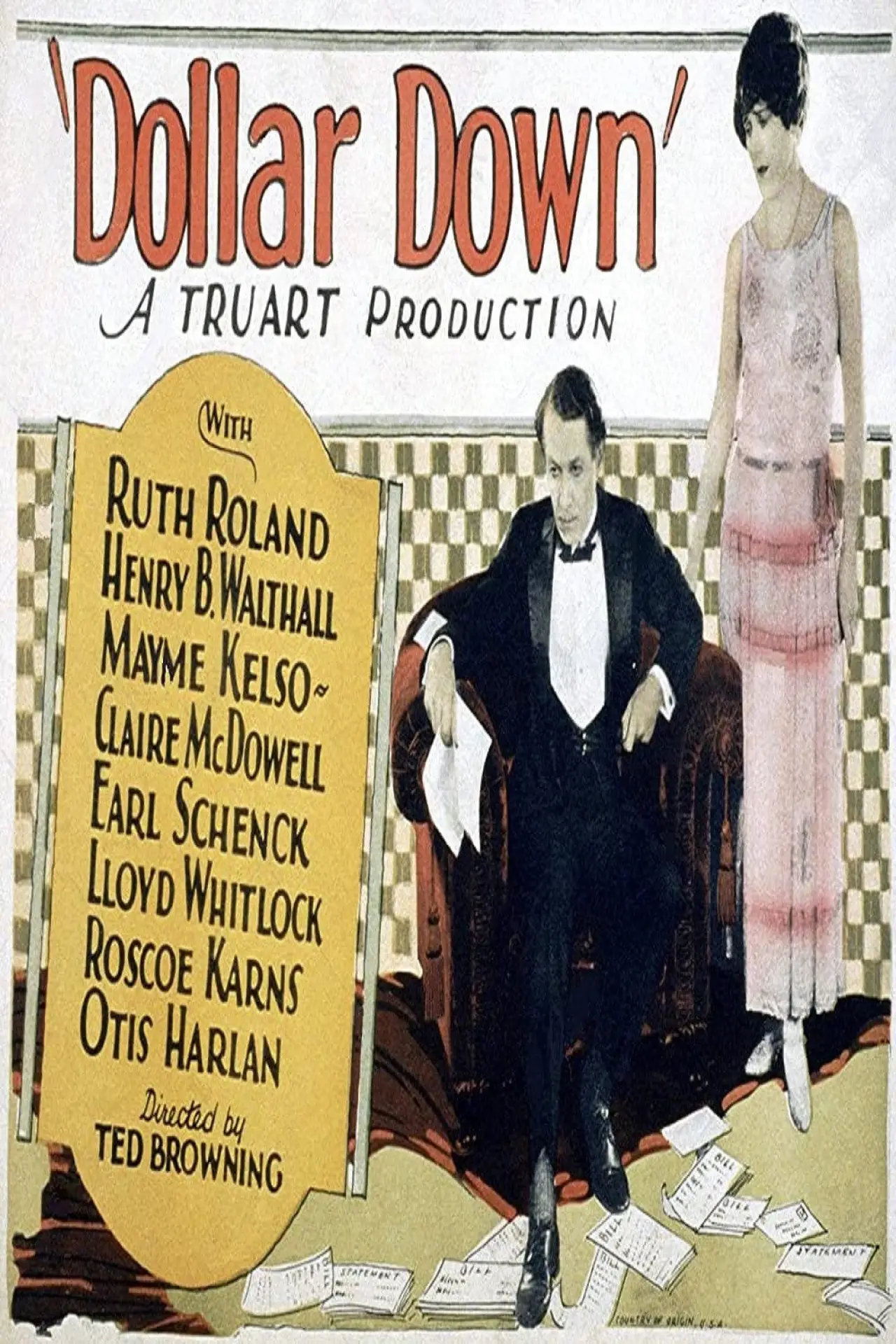 Plakat filmowy "Dollar Down"