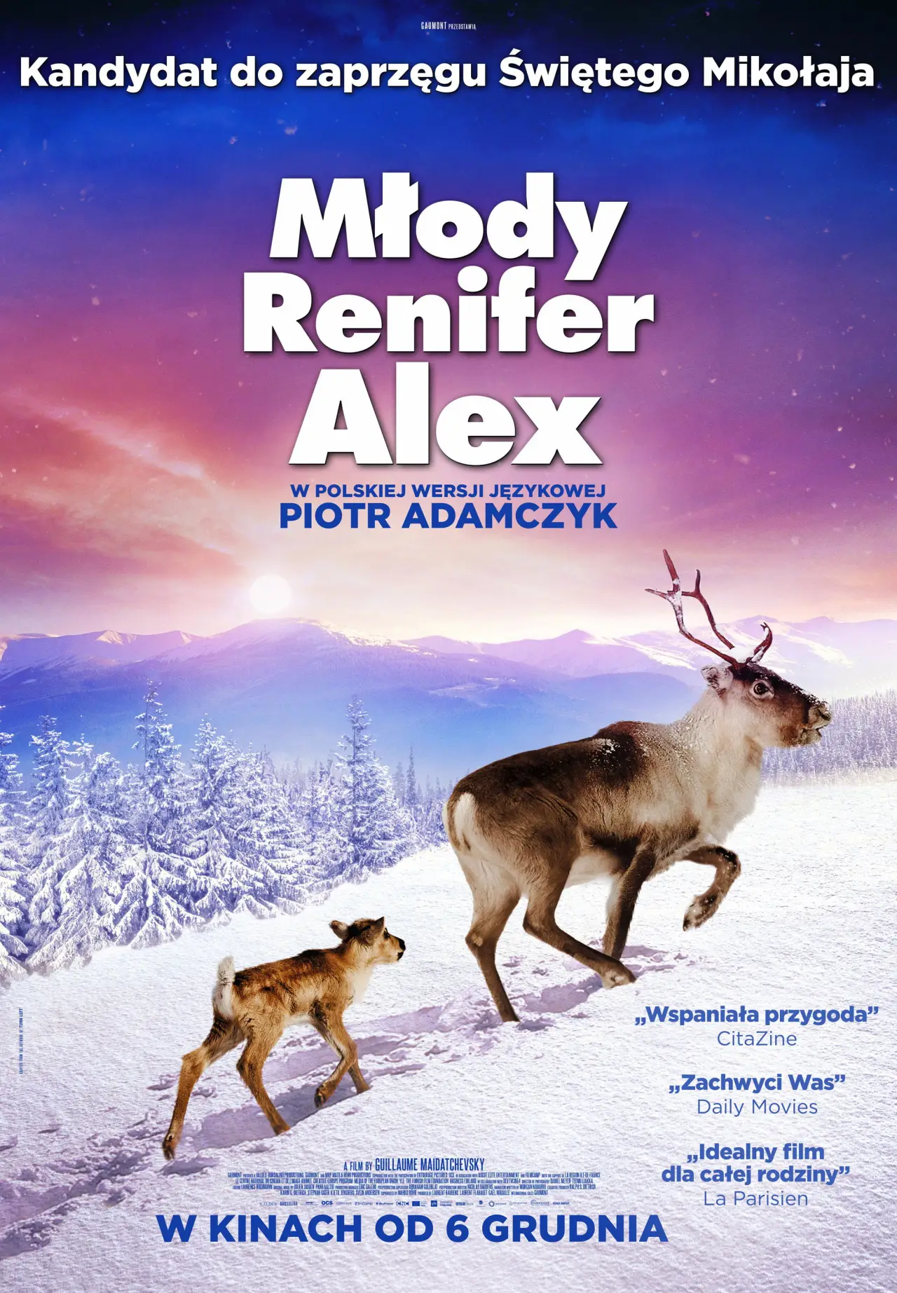 Plakat filmowy "Młody renifer Alex"