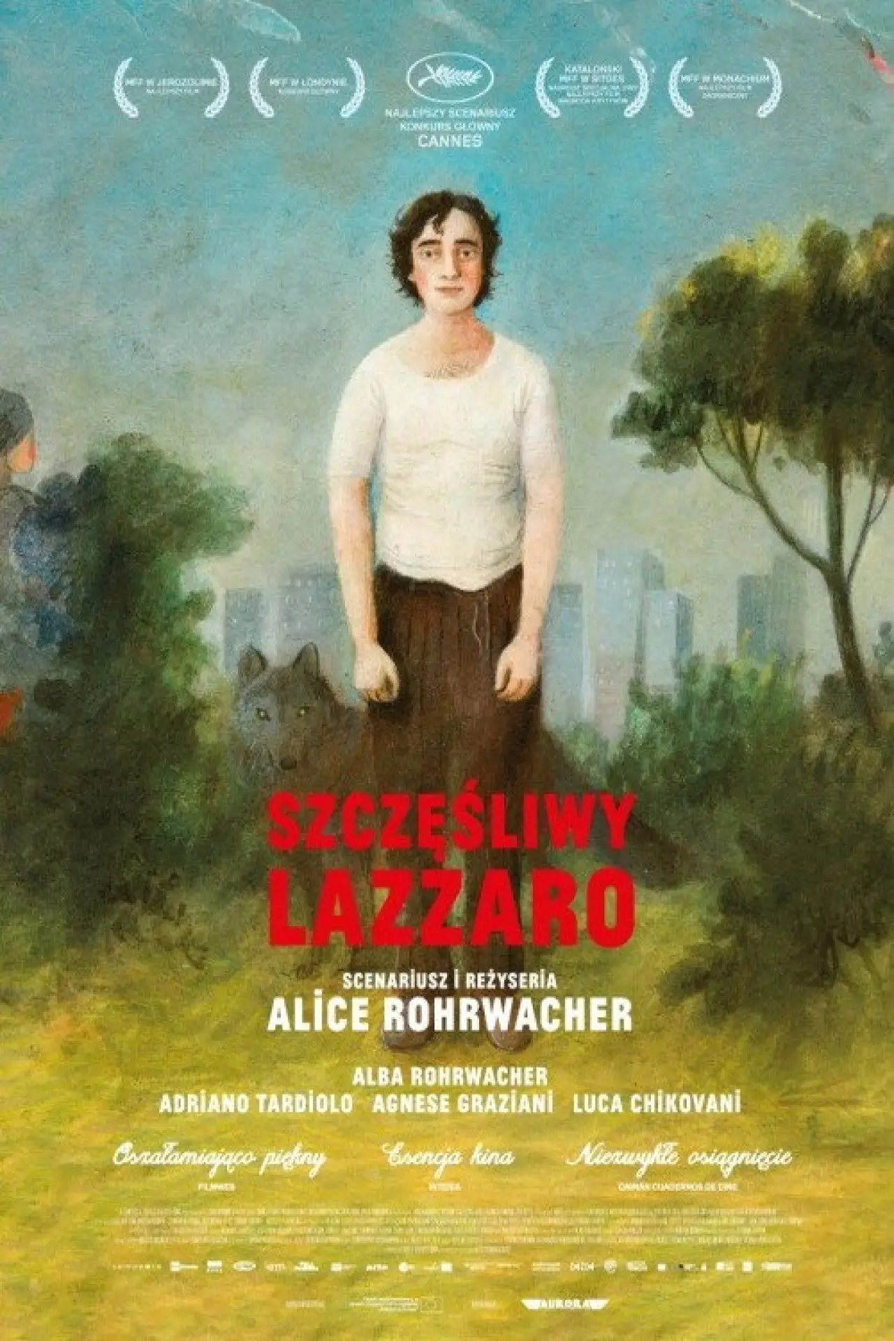 Plakat filmowy "Szczęśliwy Lazzaro"