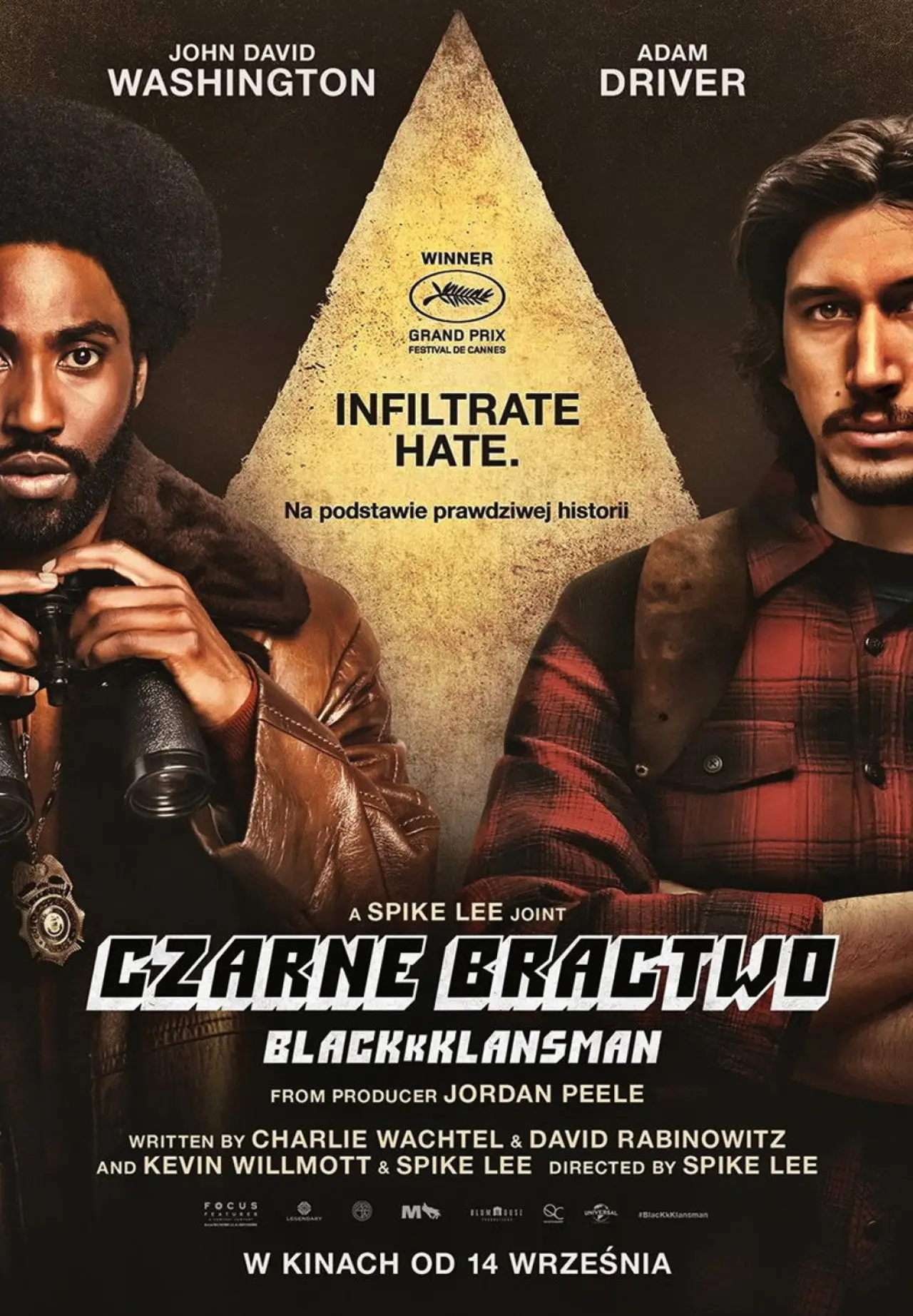 Plakat filmowy "Czarne Bractwo. BlacKkKlansman"