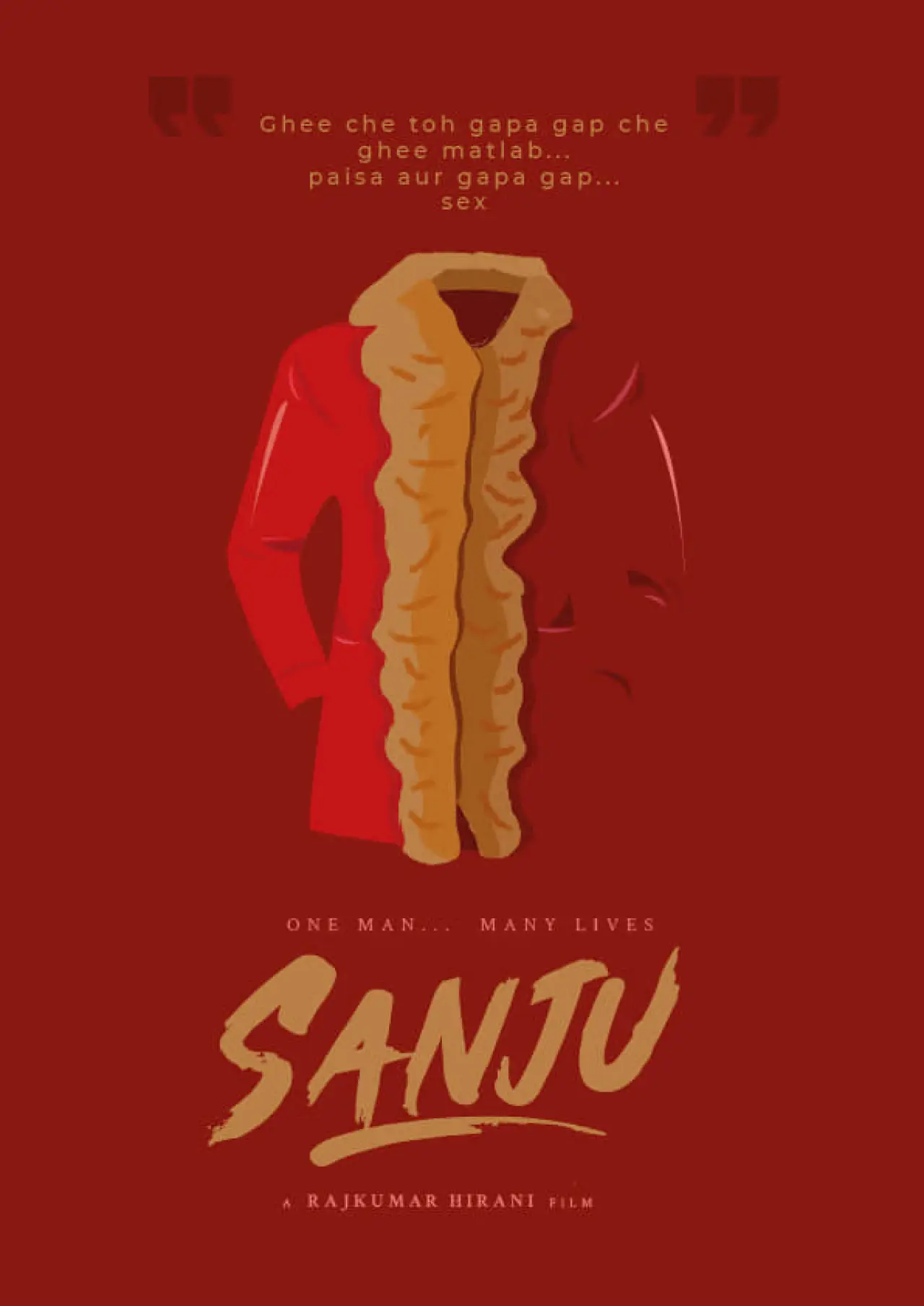 Plakat filmowy "Sanju"