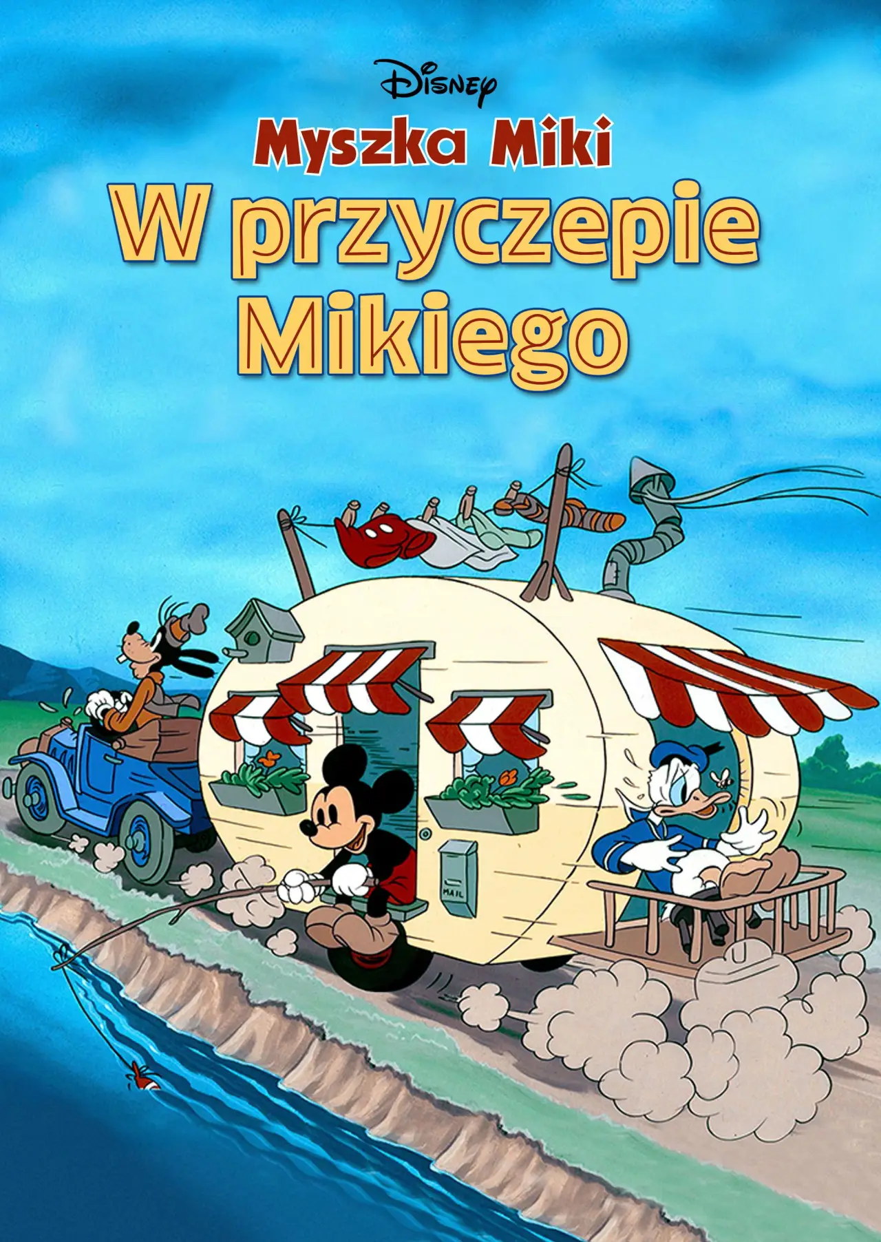 Plakat filmowy "W przyczepie Mikiego"