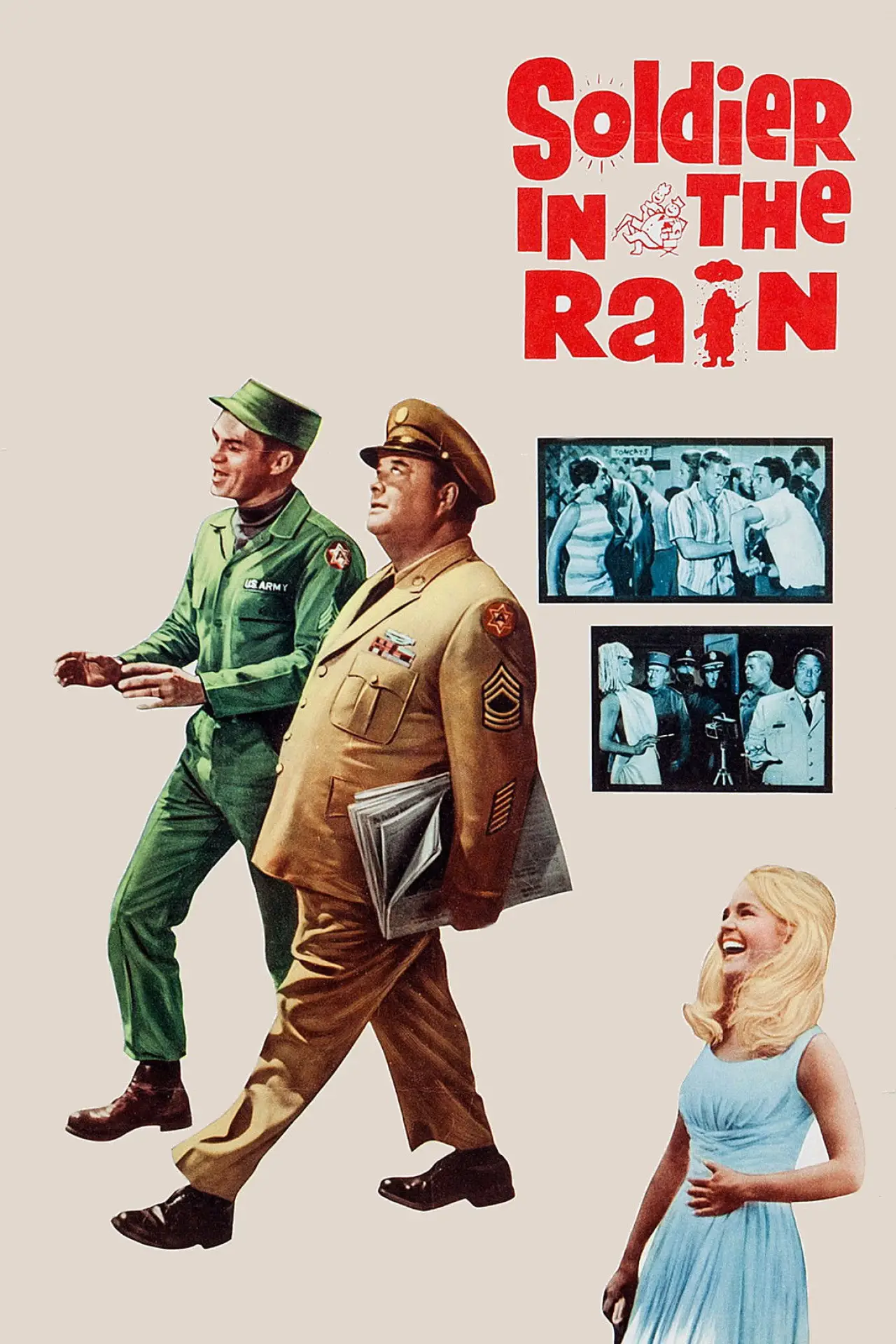 Plakat filmowy "Żołnierz w deszczu"