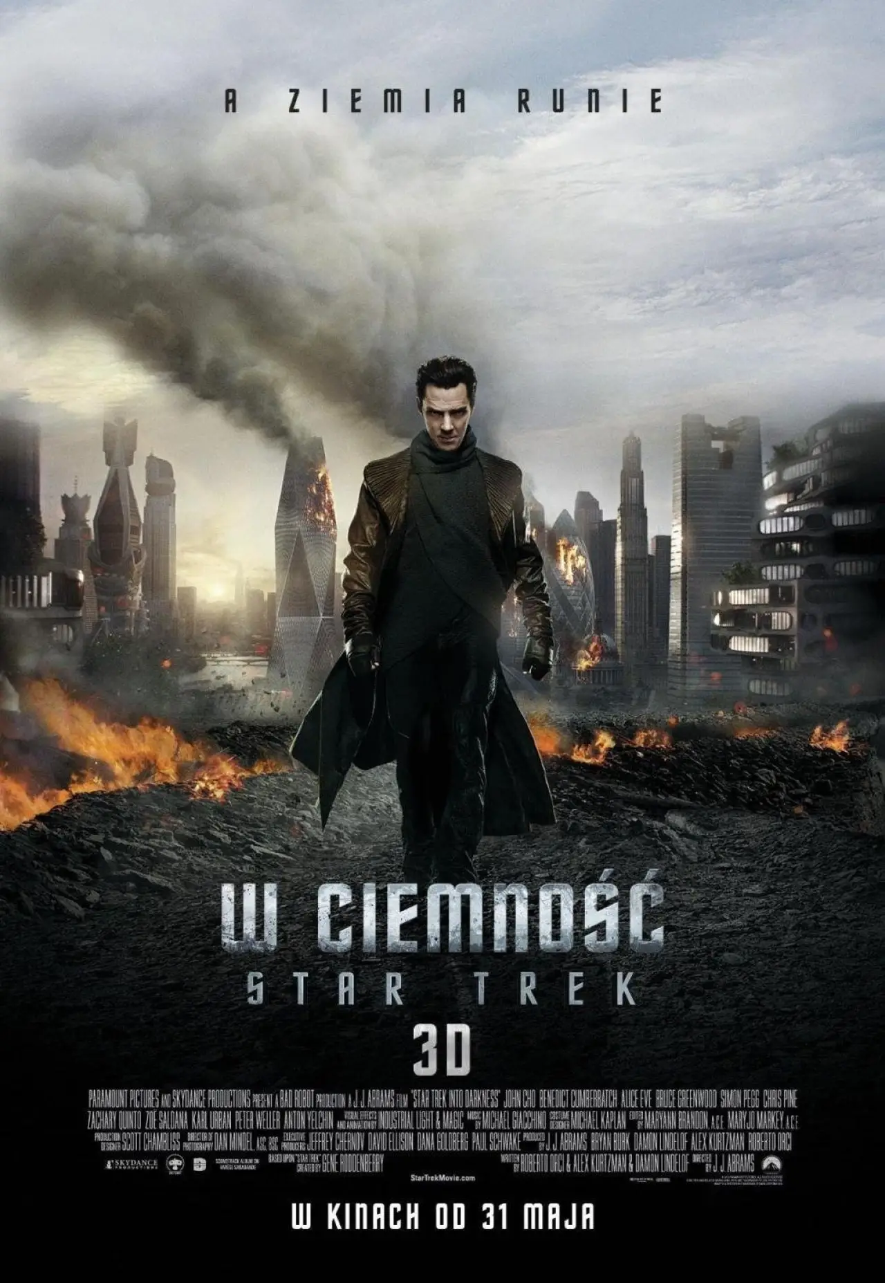 Plakat filmowy "W ciemność. Star Trek"