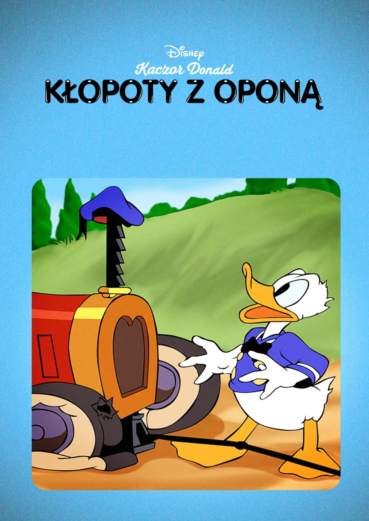 Plakat filmowy "Kłopoty z oponą"
