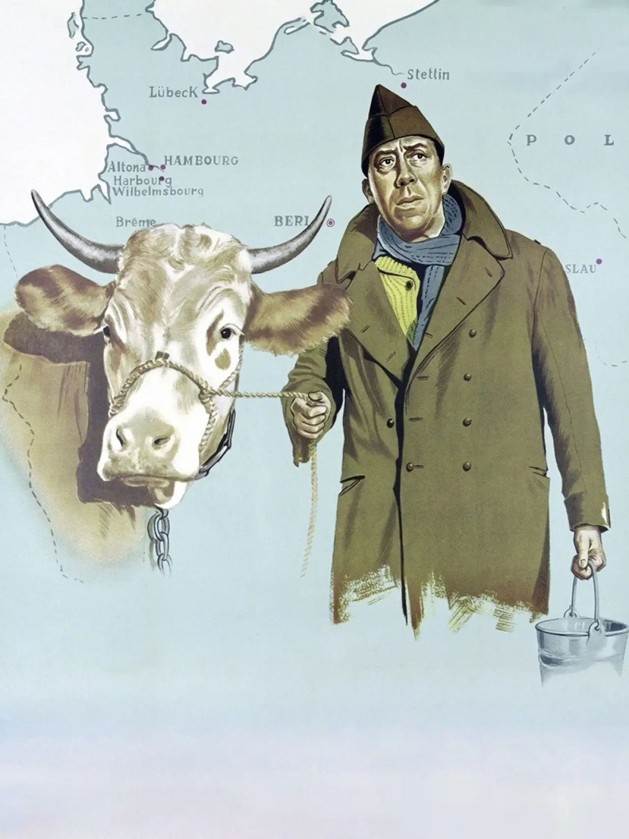 Plakat filmowy "La Vache et le Prisonnier"