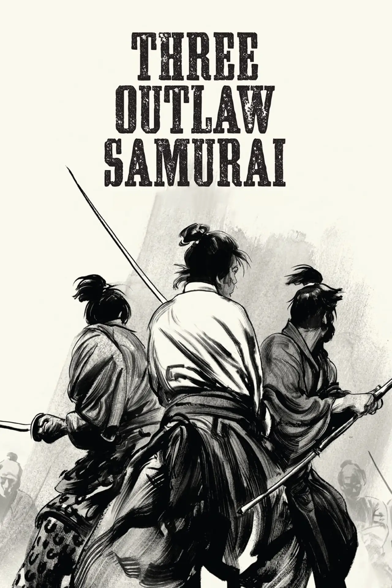 Plakat filmowy "Trzech wyjętych spod prawa samurajów"