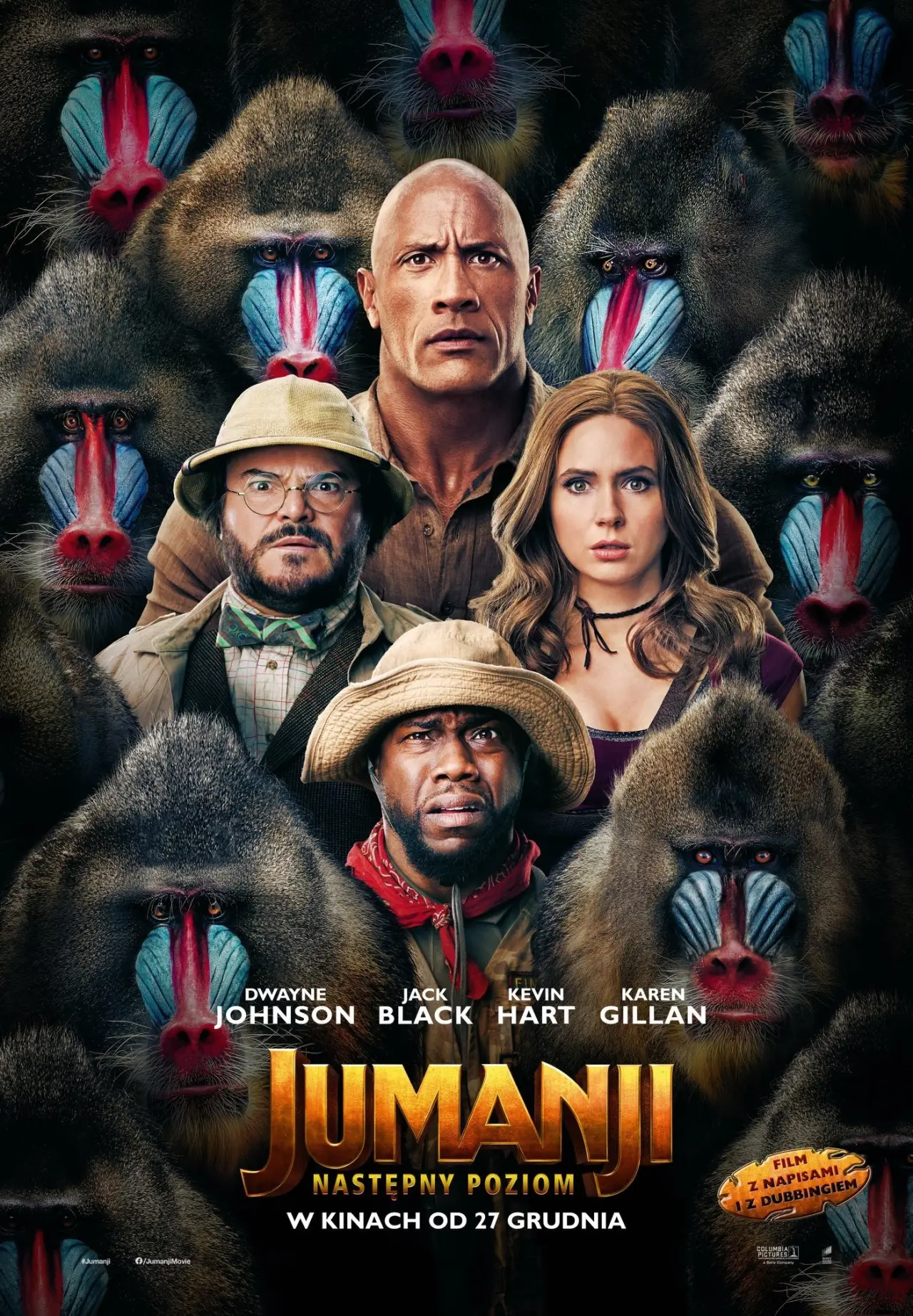 Plakat filmowy "Jumanji: Następny poziom"
