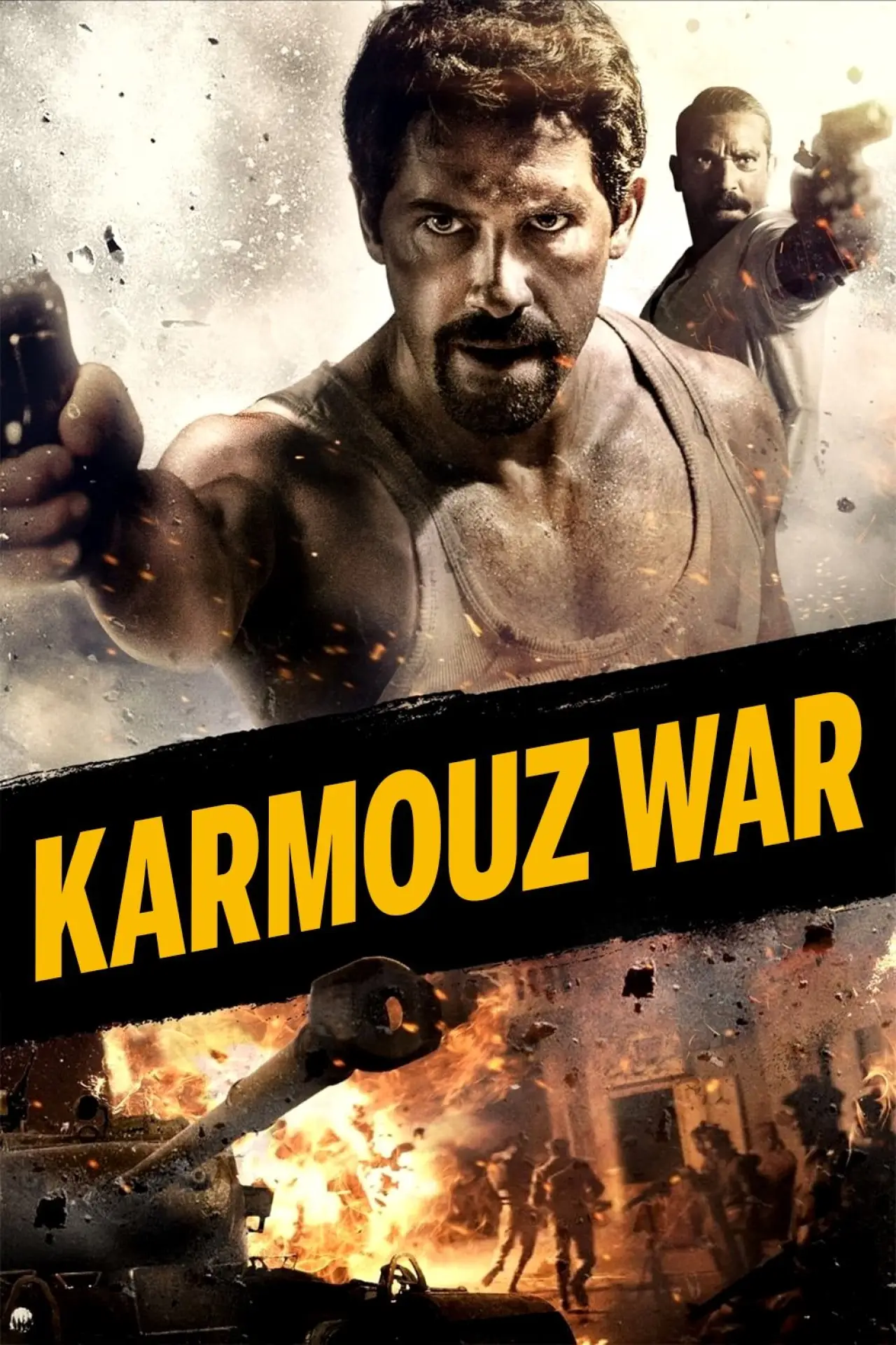 Plakat filmowy "Wojna w Karmouz"