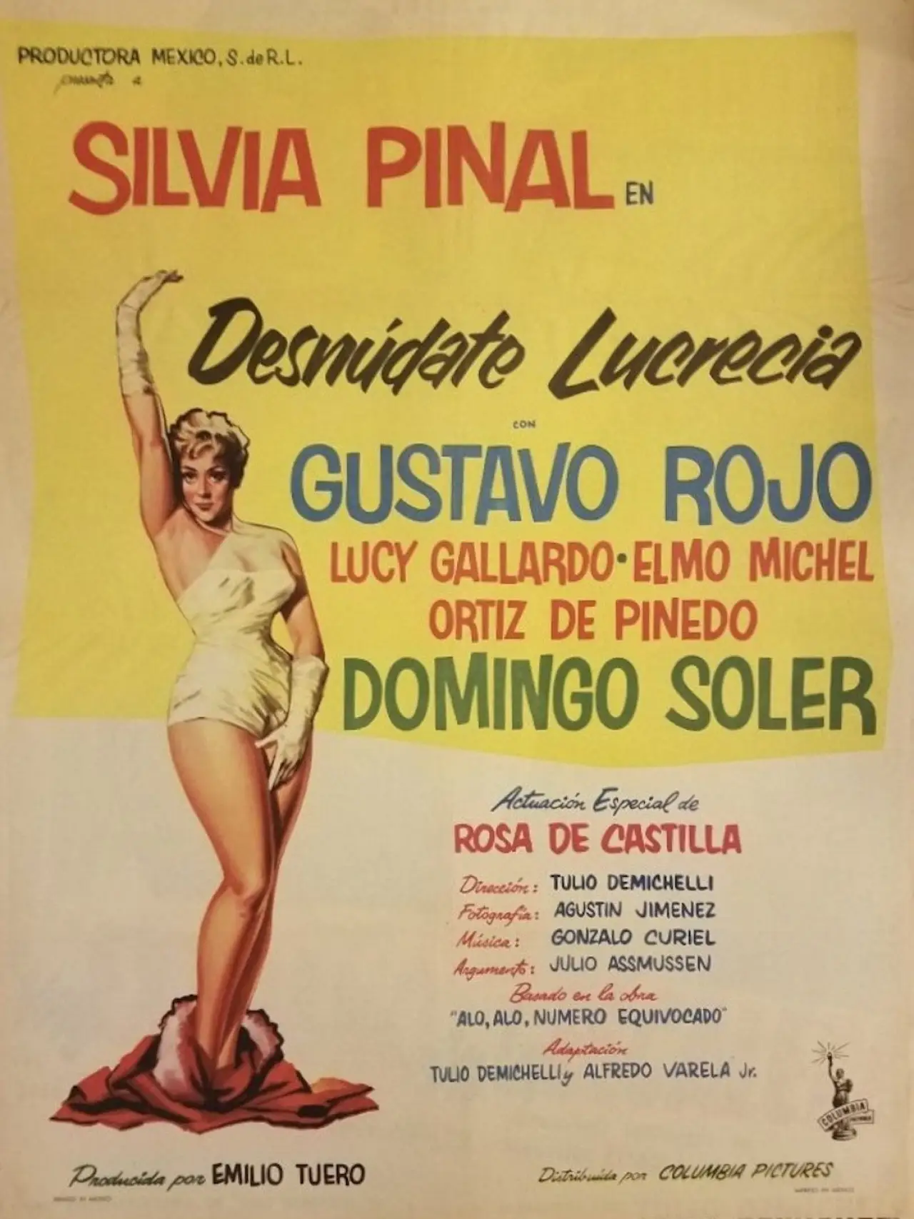 Plakat filmowy "Desnúdate, Lucrecia"