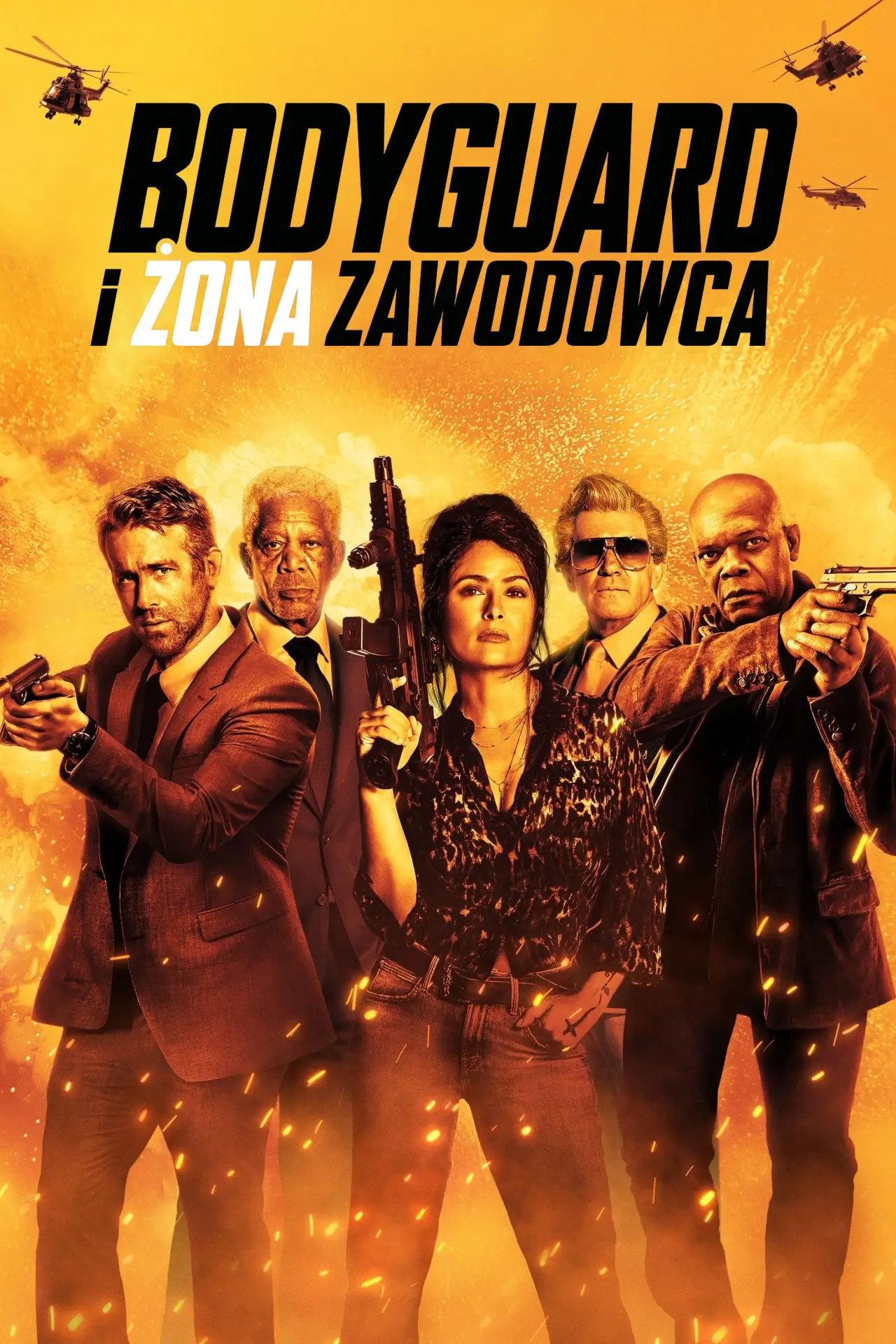 Plakat filmowy "Bodyguard i Żona Zawodowca"