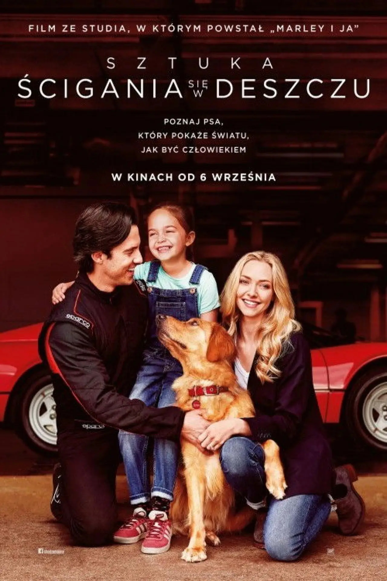 Plakat filmowy "Sztuka ścigania się w deszczu"