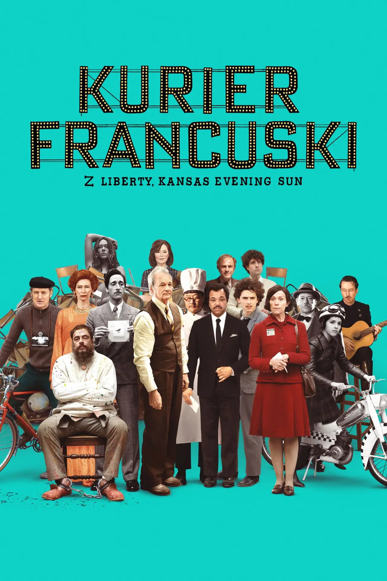 Plakat filmowy "Kurier Francuski z Liberty, Kansas Evening Sun"