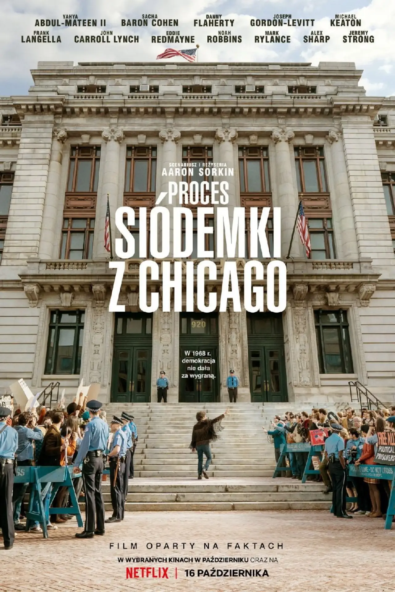 Plakat filmowy "Proces Siódemki z Chicago"