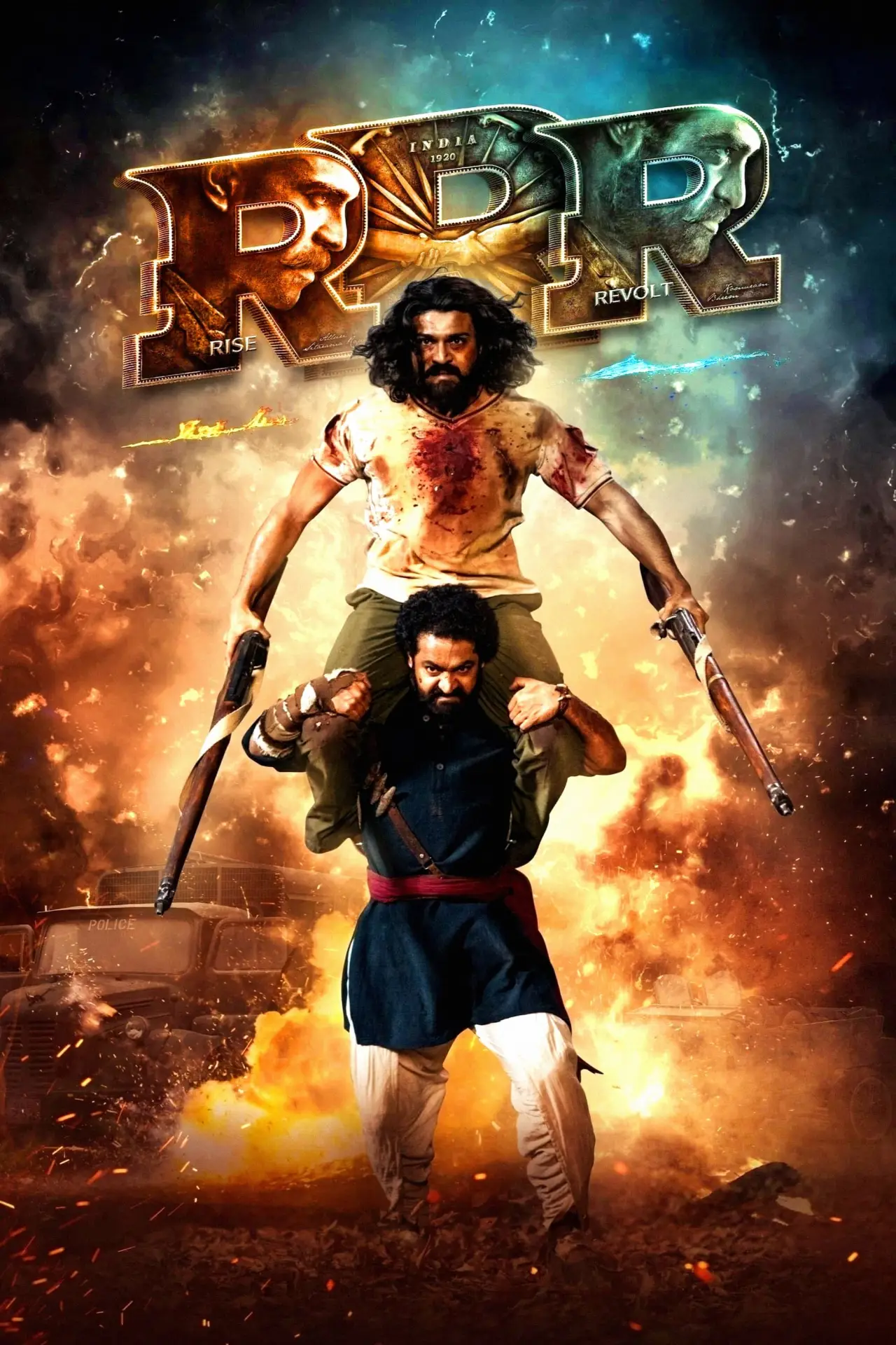 Plakat filmowy "RRR - Rise Roar Revolt"