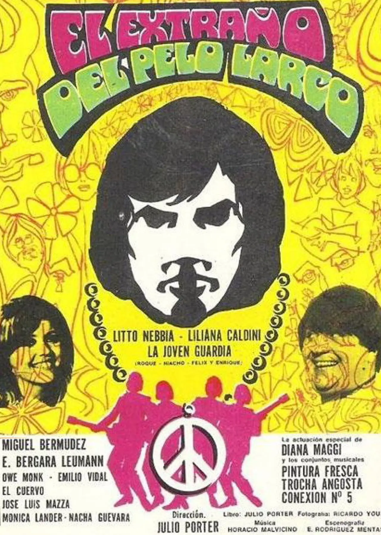 Plakat filmowy "El extraño del pelo largo"