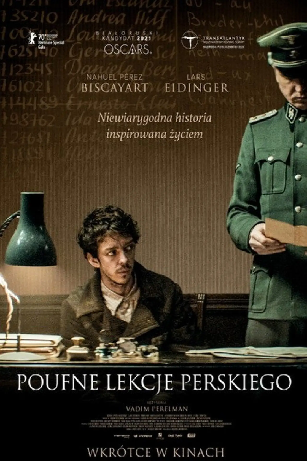 Plakat filmowy "Poufne lekcje perskiego"