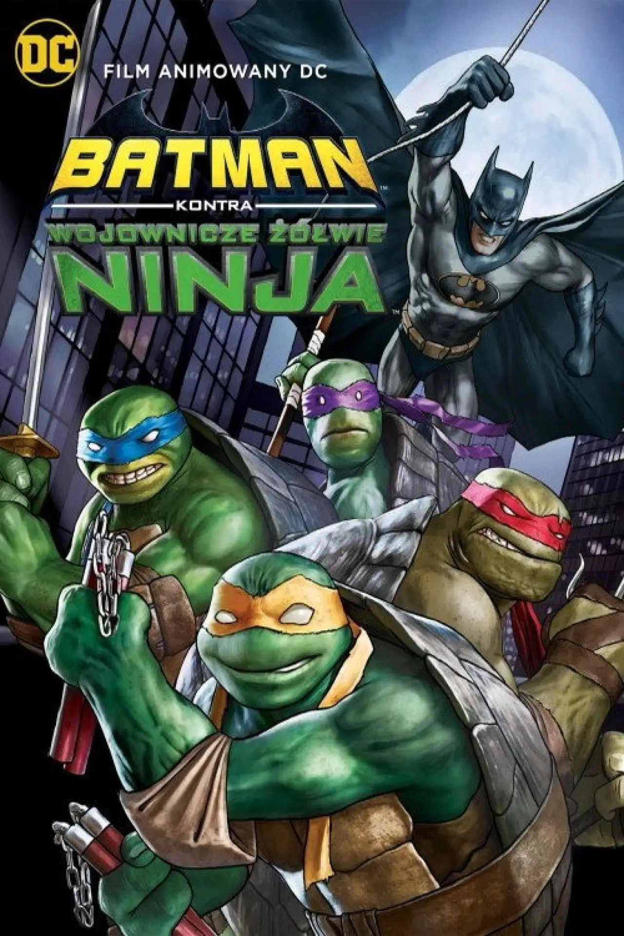 Plakat filmowy "Batman kontra Wojownicze Żółwie Ninja"