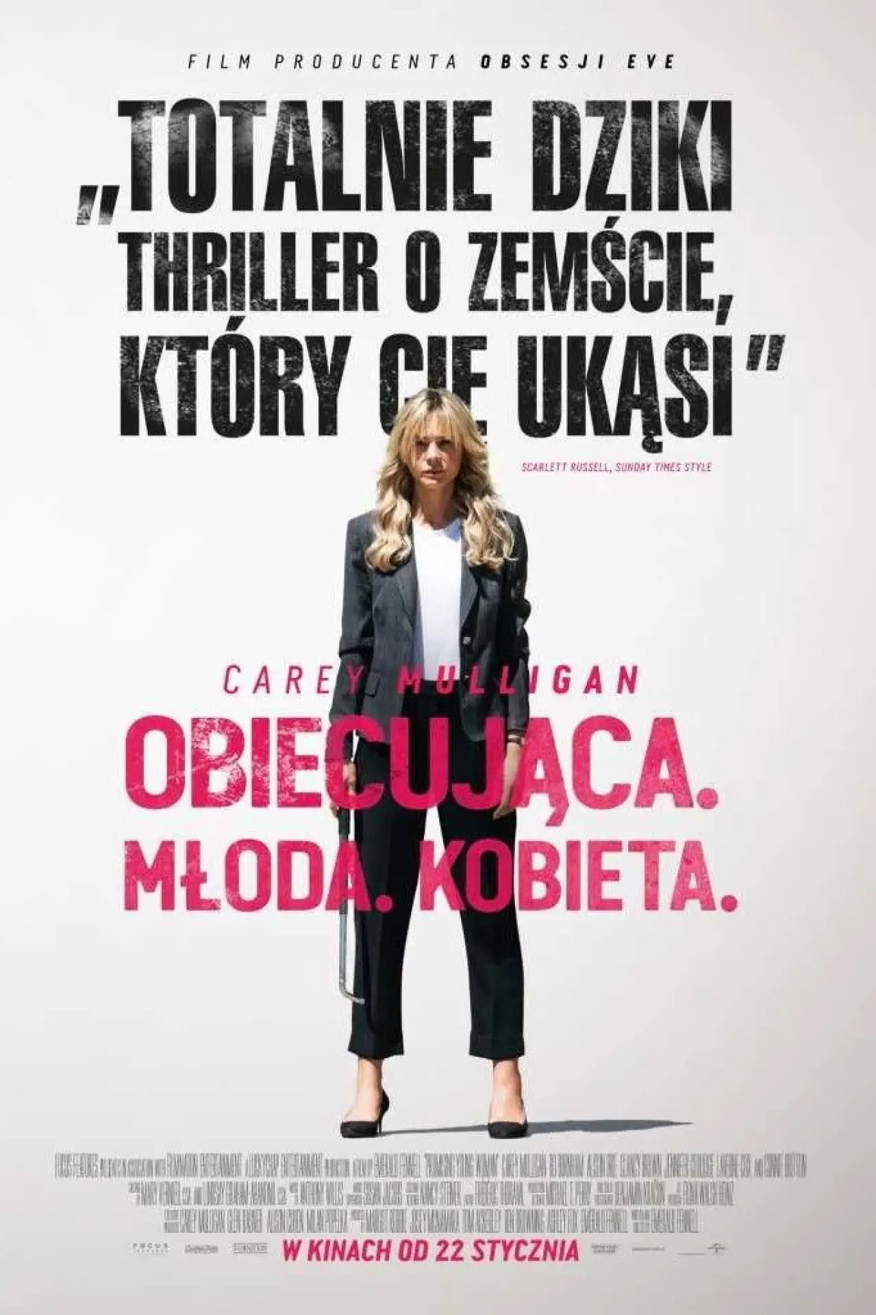 Plakat filmowy "Obiecująca. Młoda. Kobieta."