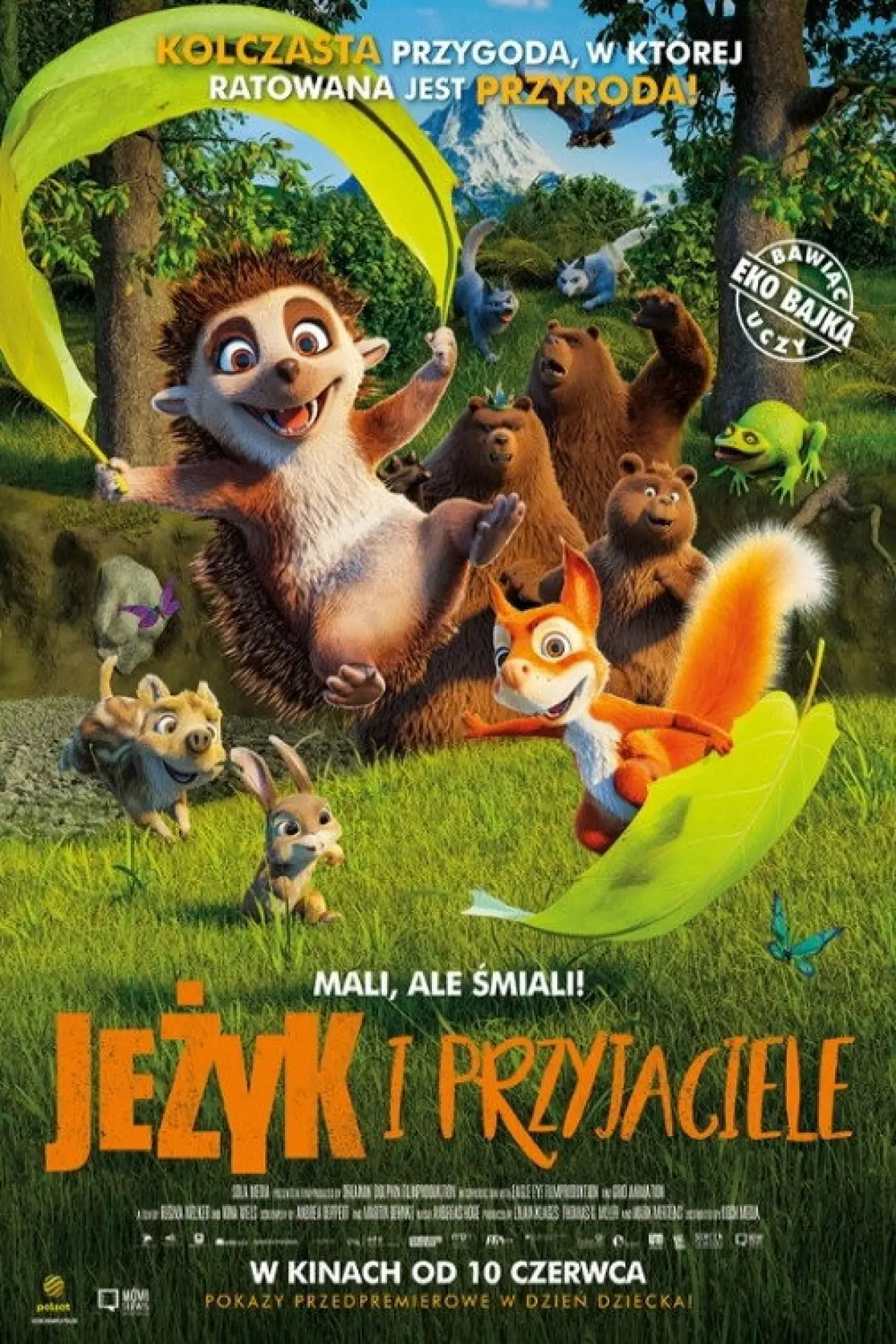 Plakat filmowy "Jeżyk i przyjaciele"