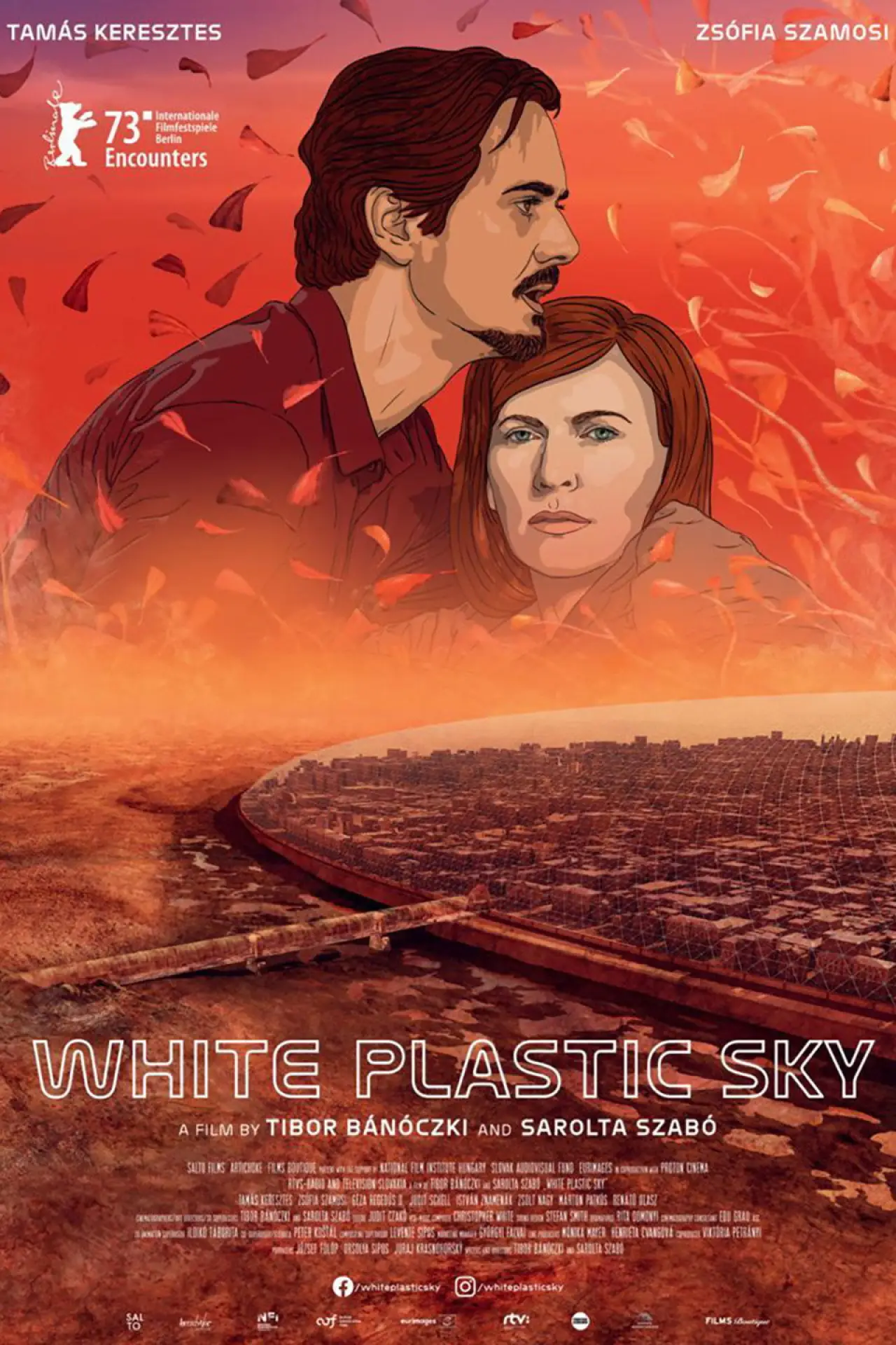 Plakat filmowy "Niebo z białego plastiku"
