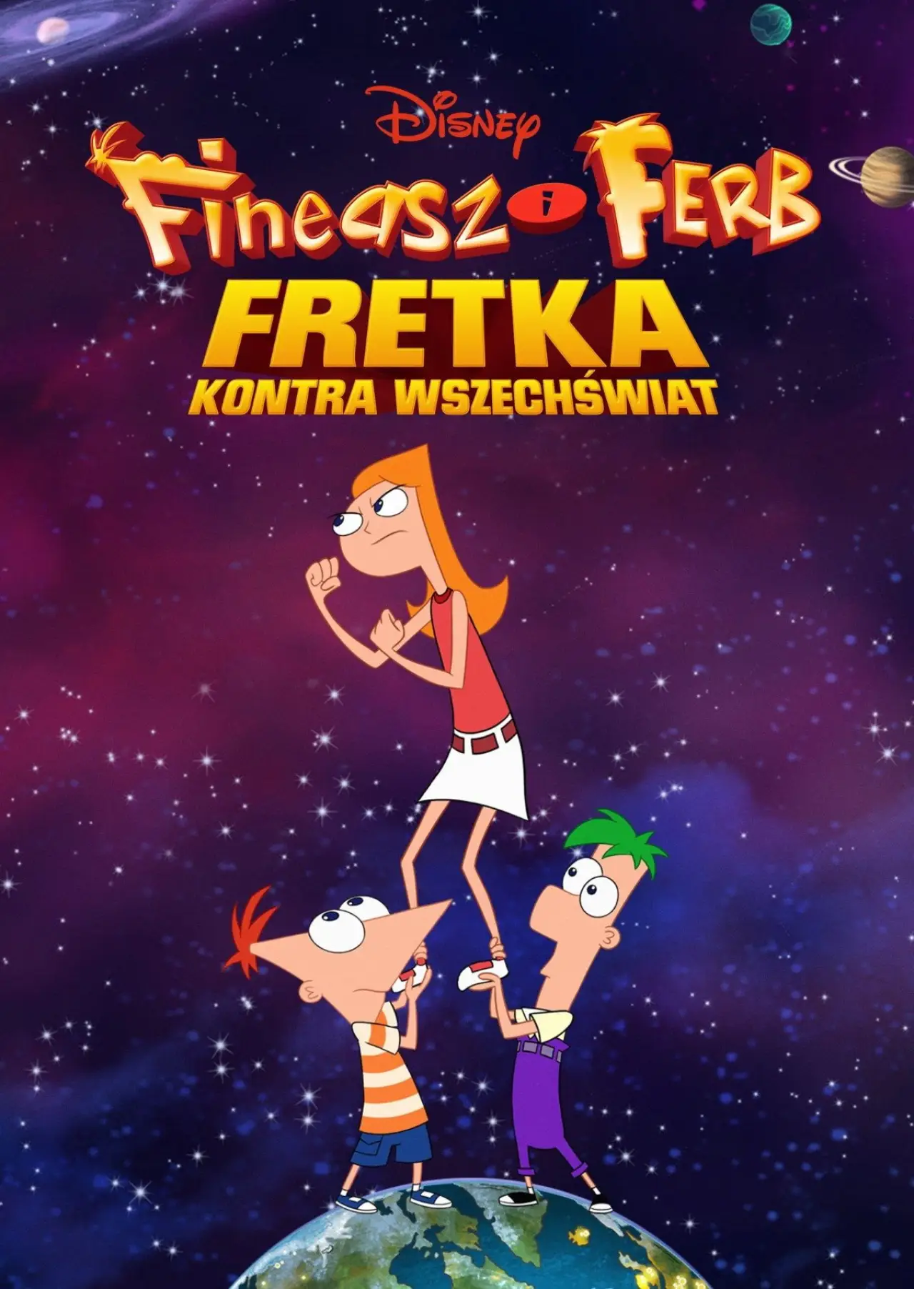 Plakat filmowy "Fineasz i Ferb: Fretka kontra Wszechświat"