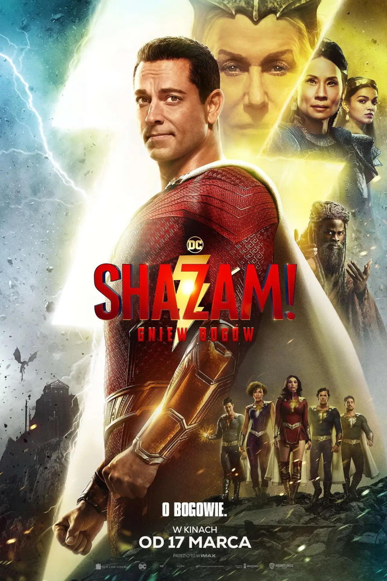 Plakat filmowy "Shazam! Gniew bogów"