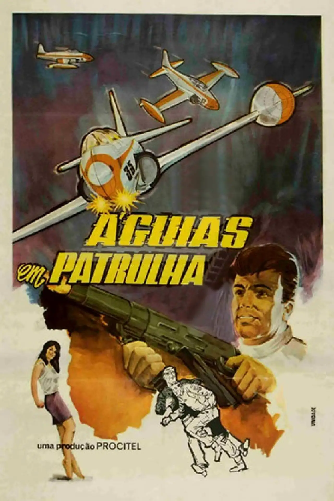 Plakat filmowy "Águias em Patrulha"