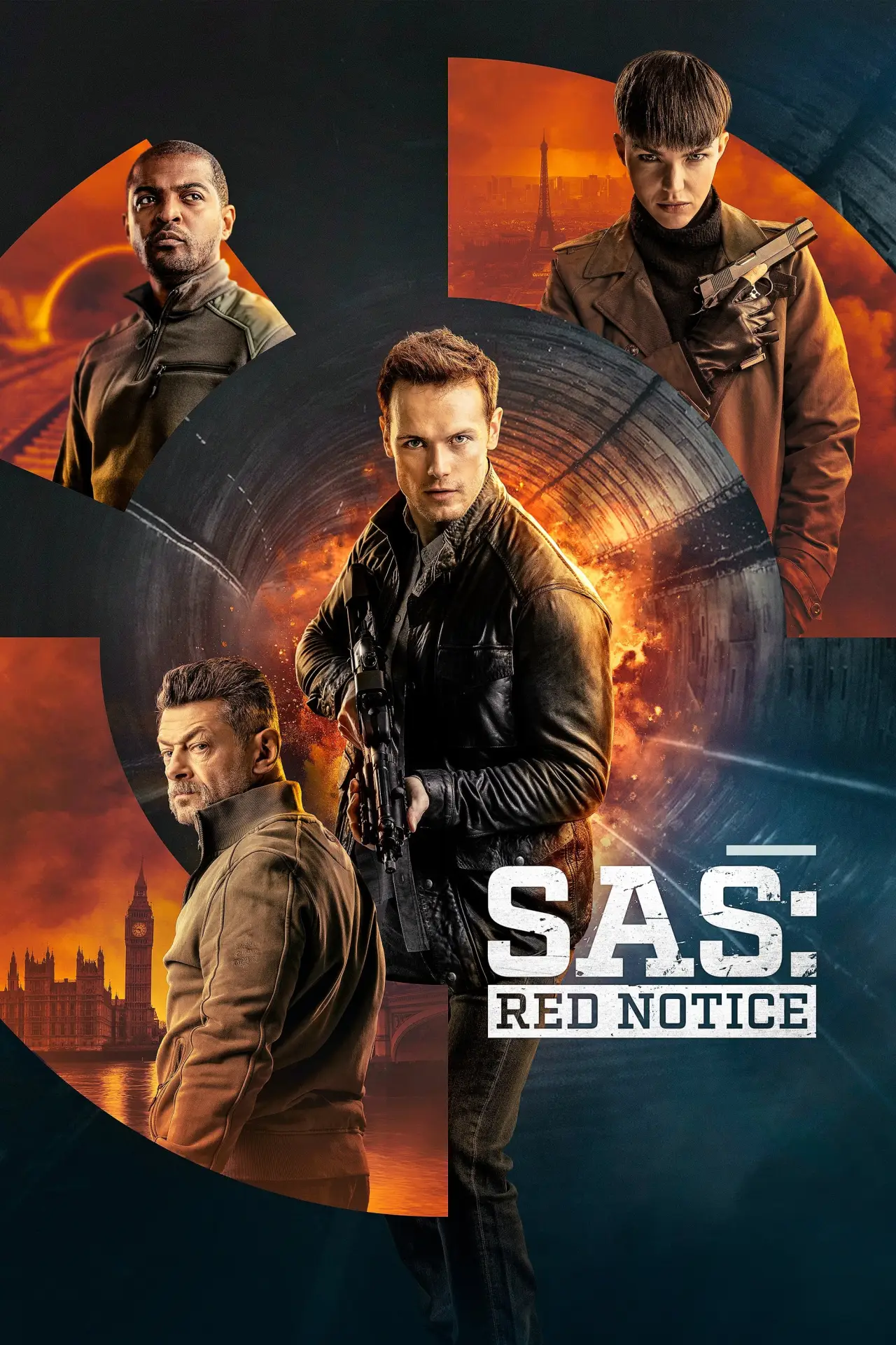 Plakat filmowy "SAS: Zamach w Eurotunelu"