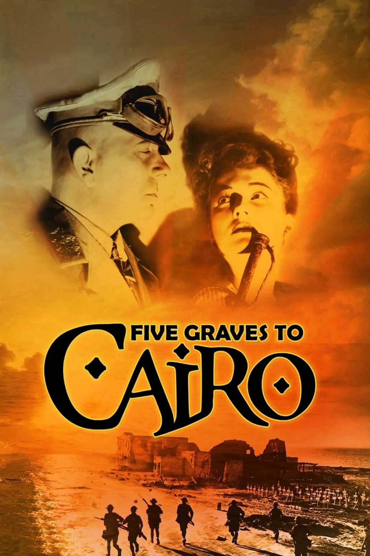 Plakat filmowy "Five Graves to Cairo"