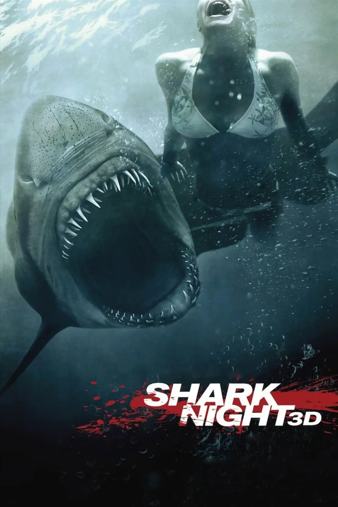 Plakat filmowy "Noc rekinów 3D"