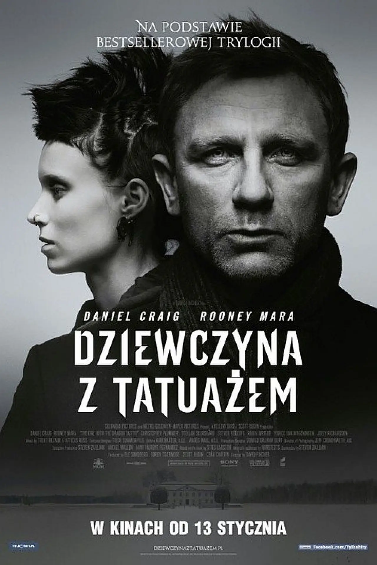Plakat filmowy "Dziewczyna z tatuażem"