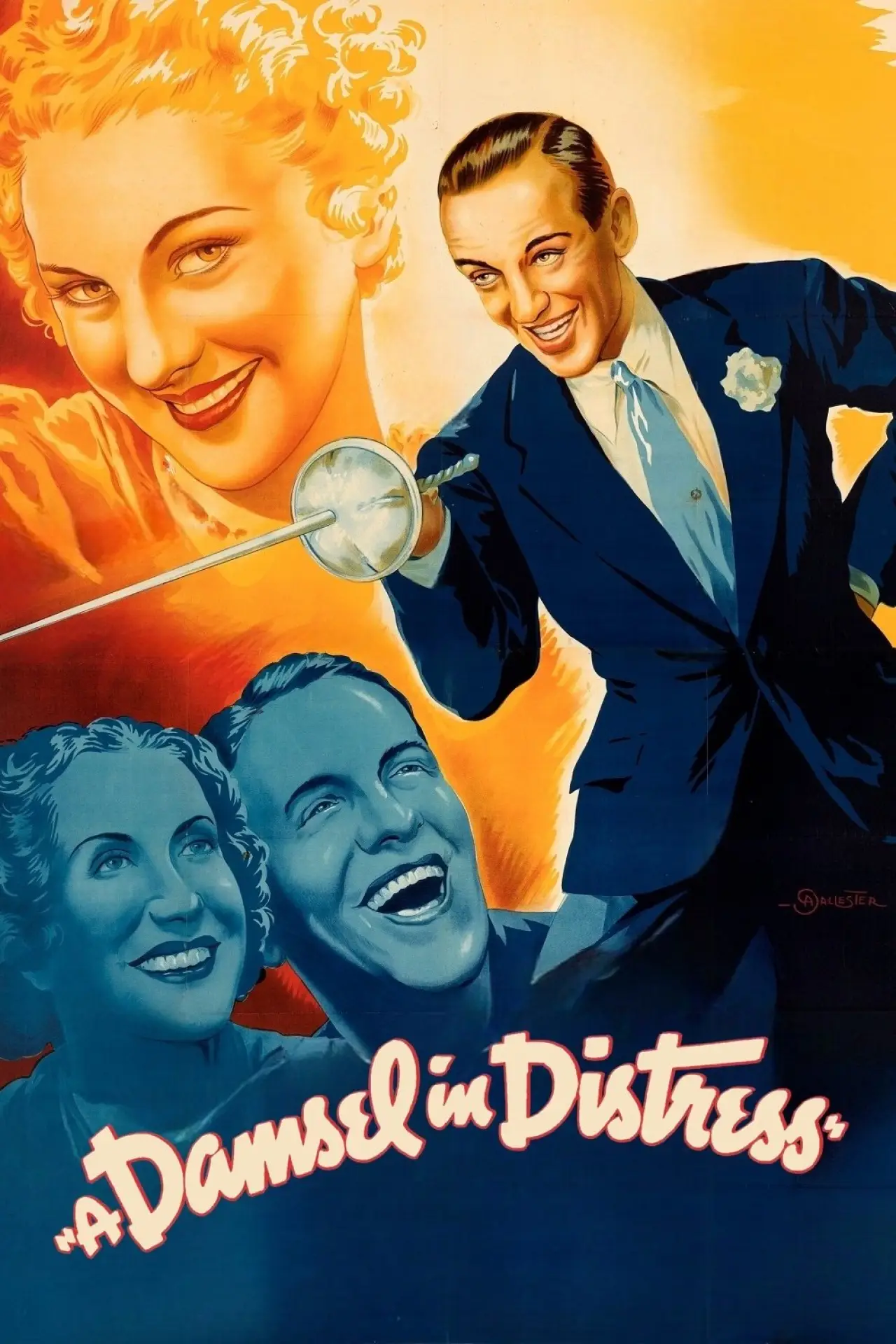 Plakat filmowy "A Damsel in Distress"