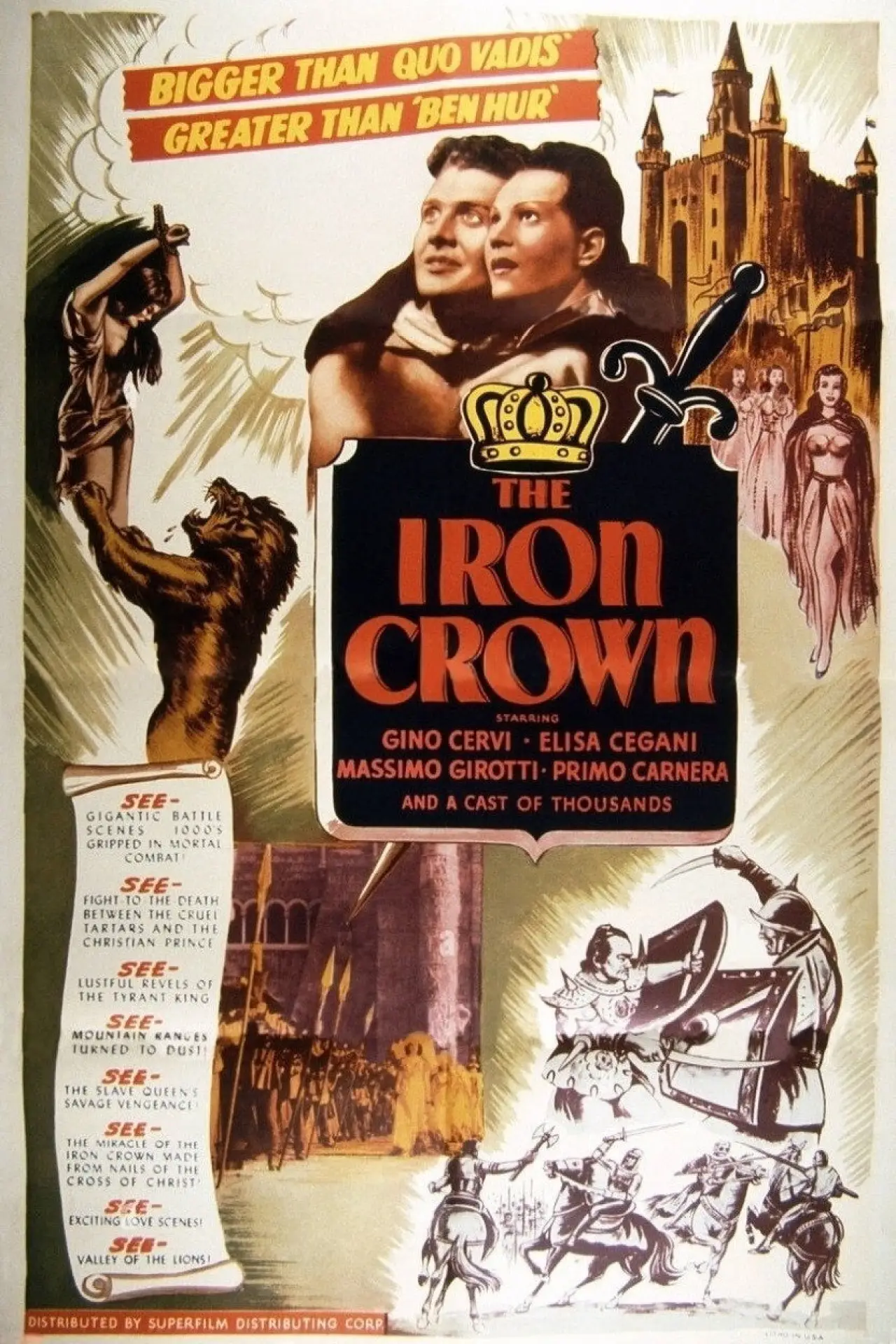 Plakat filmowy "La corona di ferro"