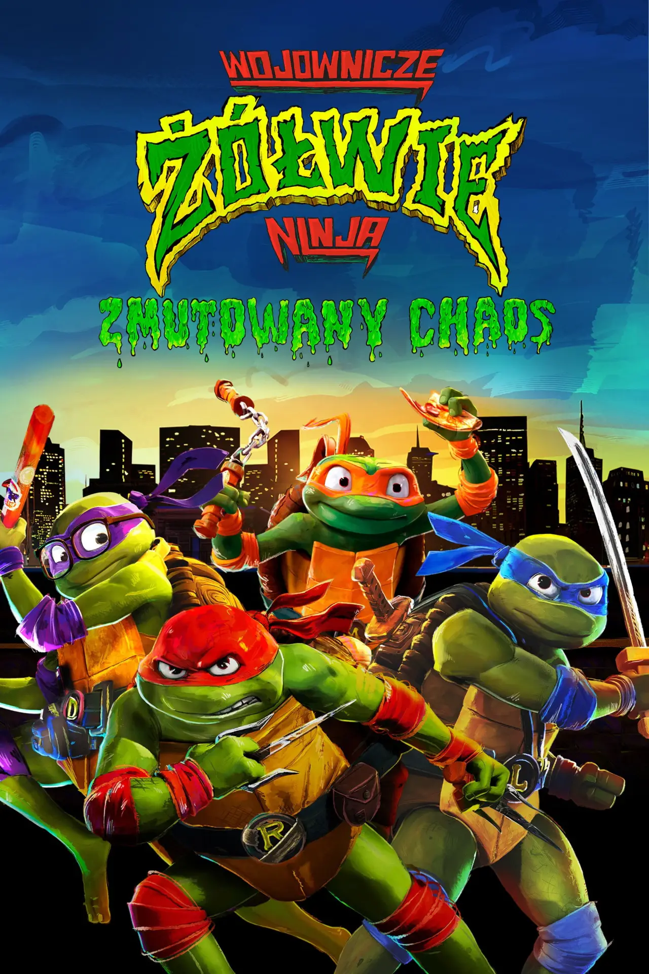 Plakat filmowy "Wojownicze żółwie ninja: Zmutowany chaos"
