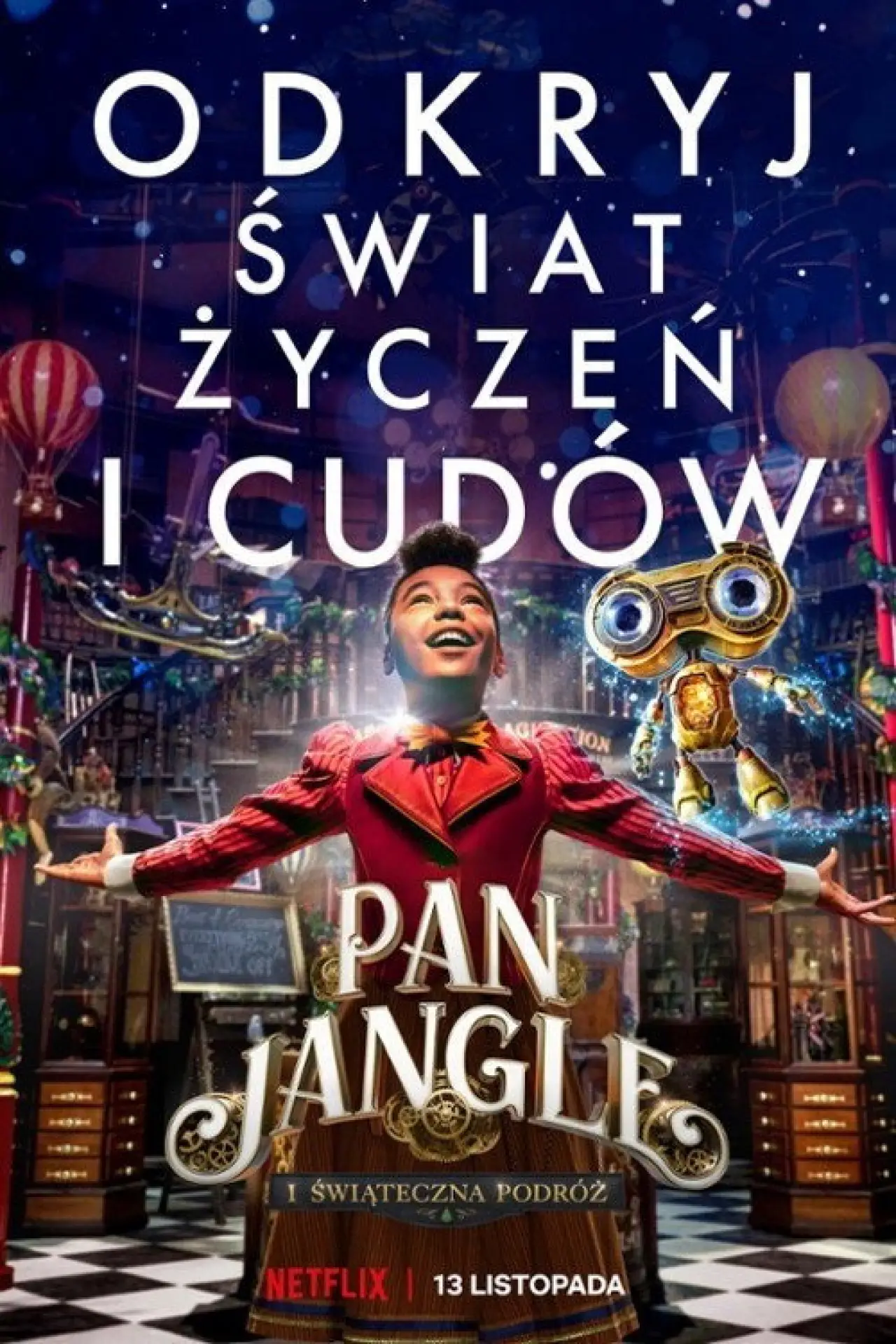 Plakat filmowy "Pan Jangle i świąteczna podróż"