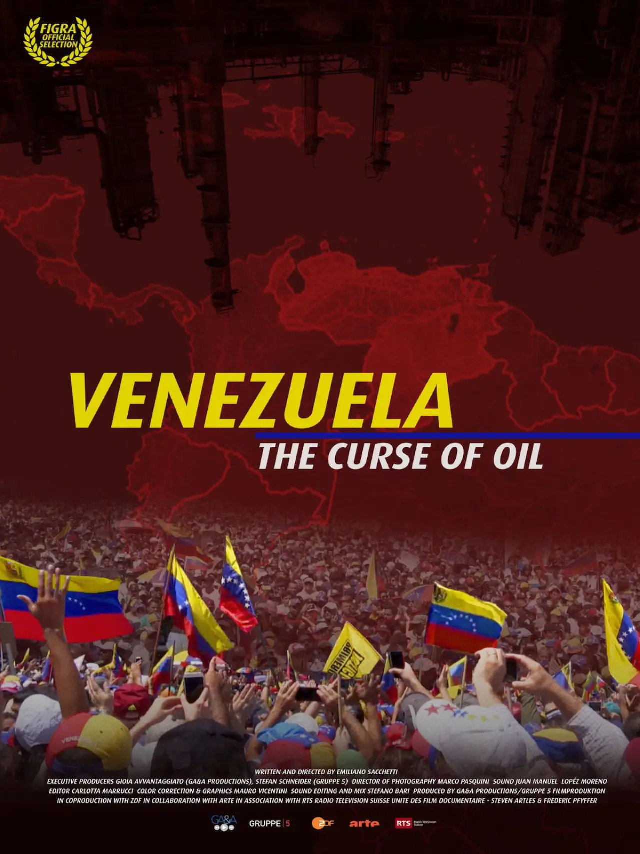 Plakat filmowy "Venezuela, la maledizione del petrolio"