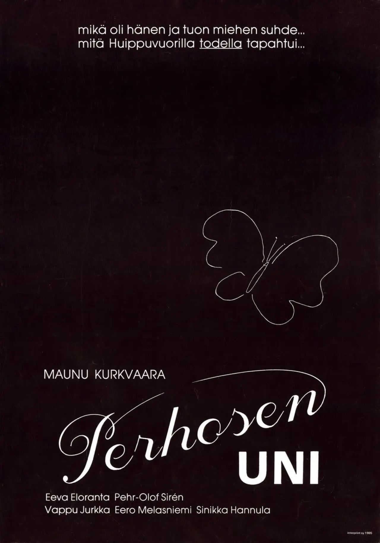 Plakat filmowy "Perhosen uni"
