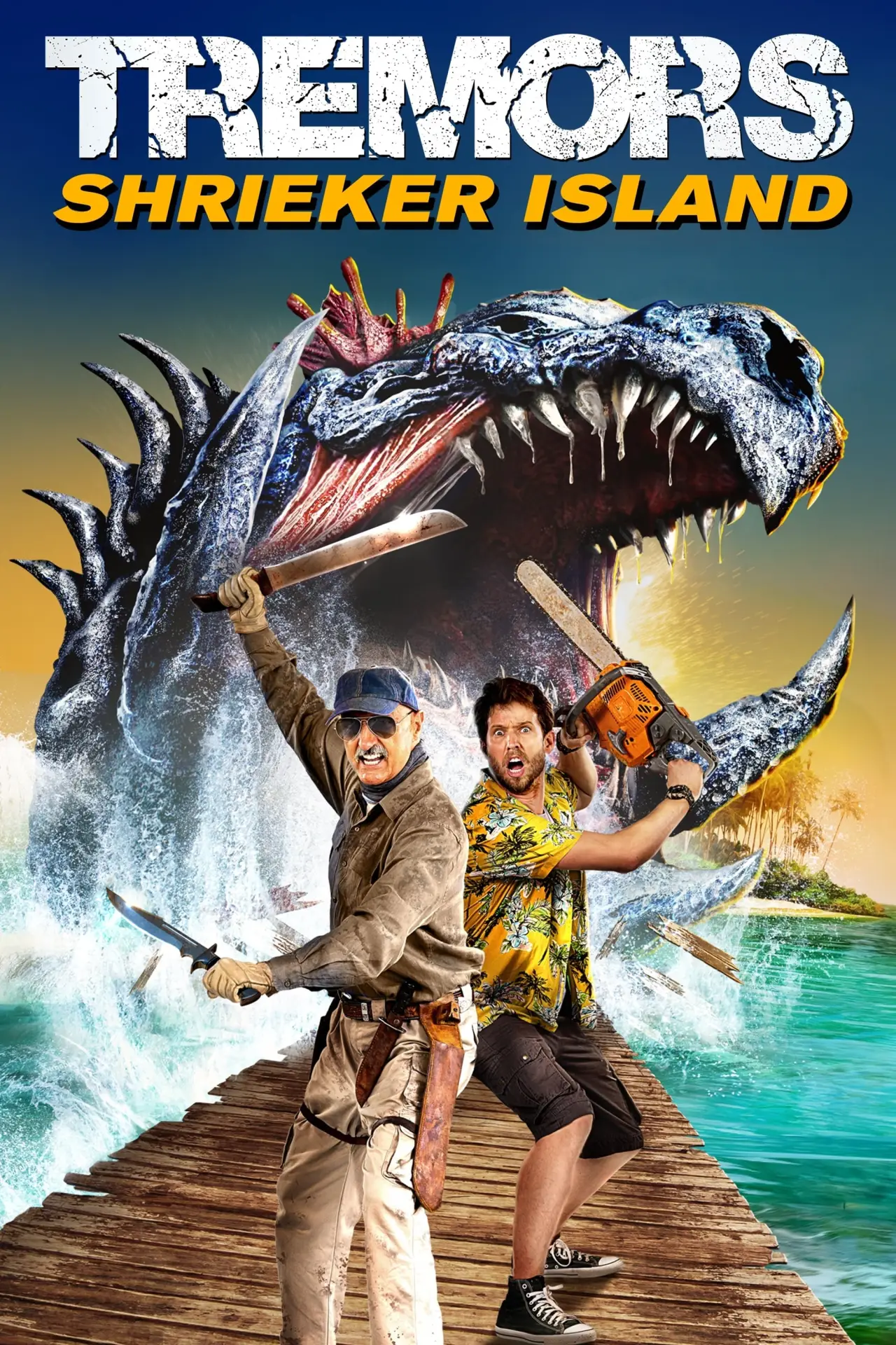 Plakat filmowy "Wstrząsy 7: Wyspa wrzasków"