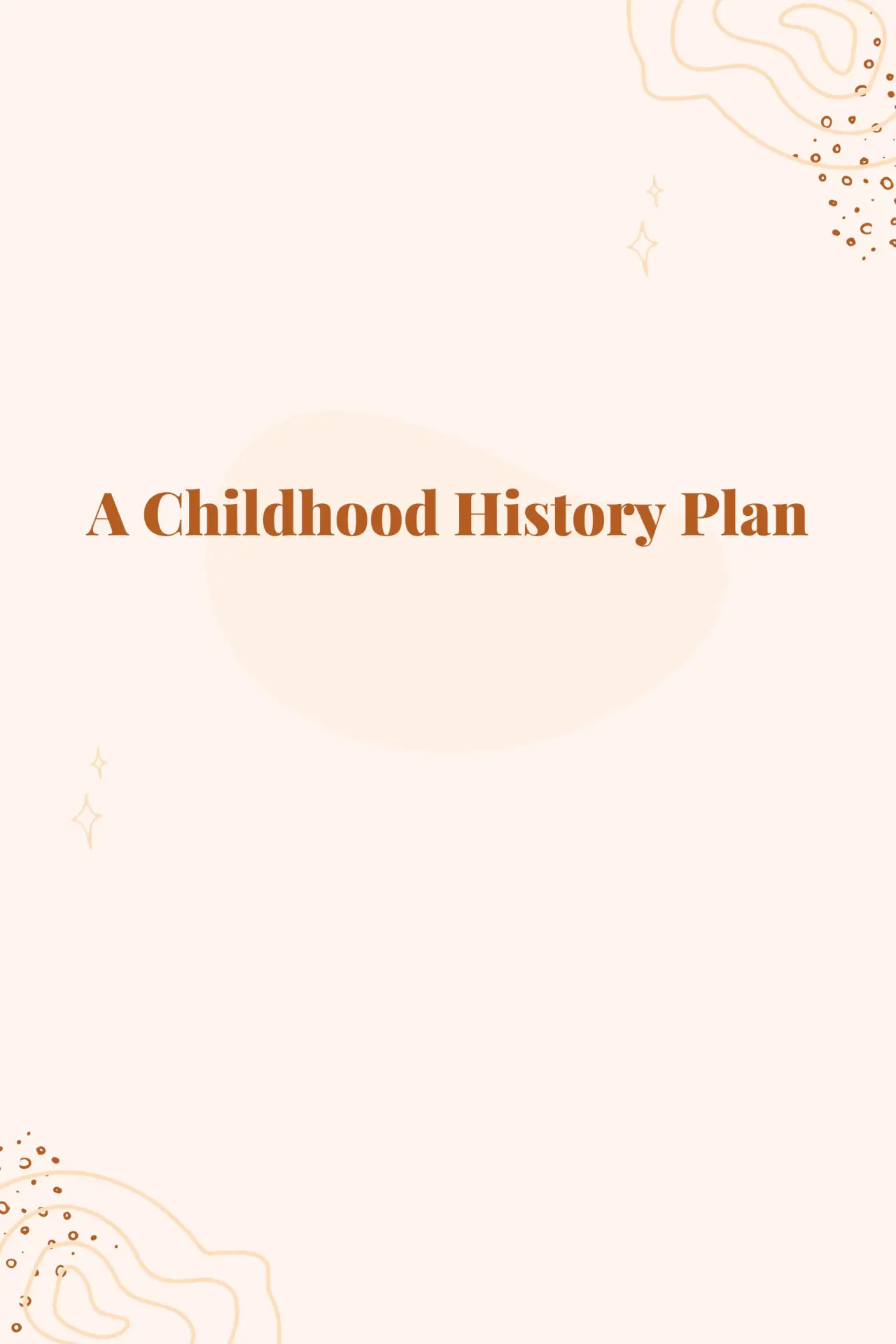Plakat filmowy "A Childhood History Plan"