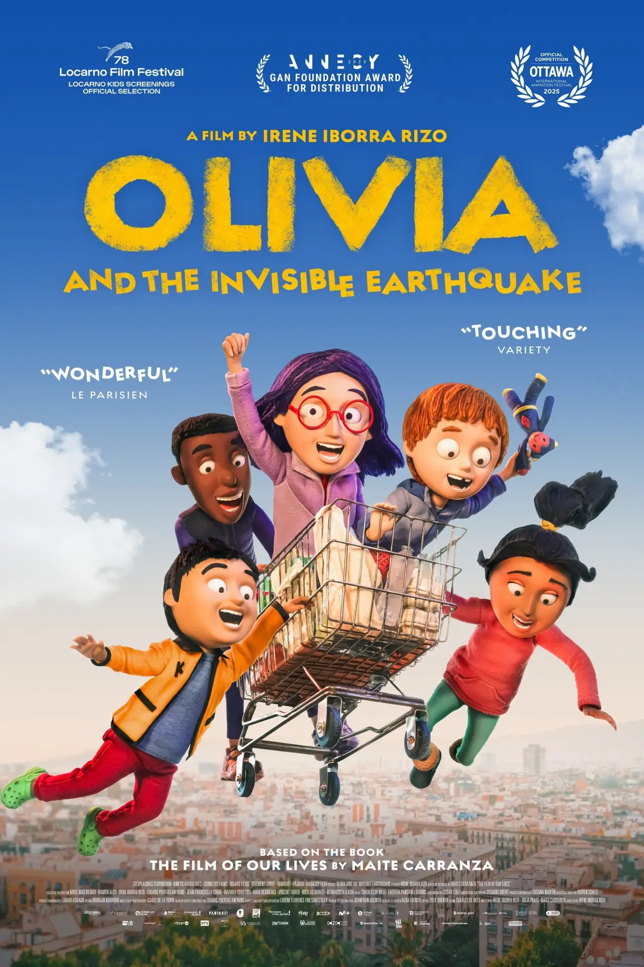 Plakat filmowy "Oliwia i niewidzialne trzęsienie ziemi"