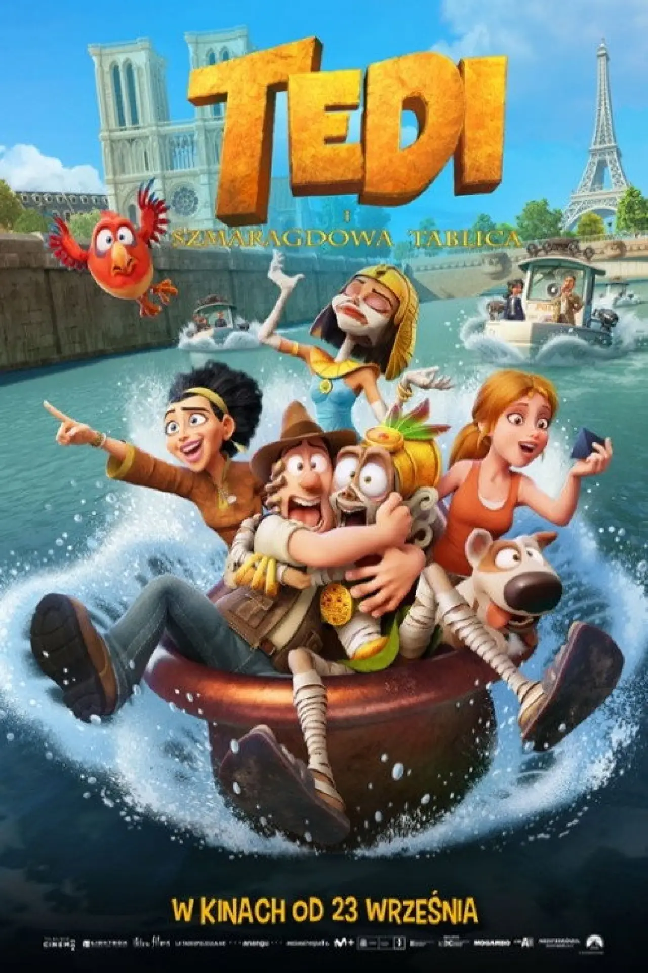 Plakat filmowy "Tedi i szmaragdowa tablica"