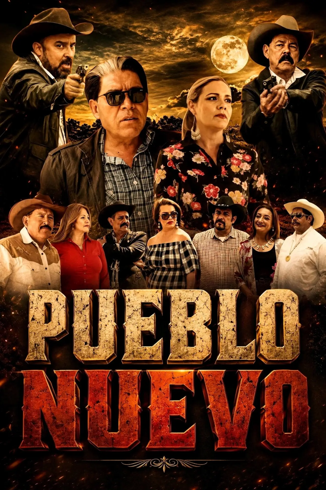 Plakat filmowy "Pueblo Nuevo"