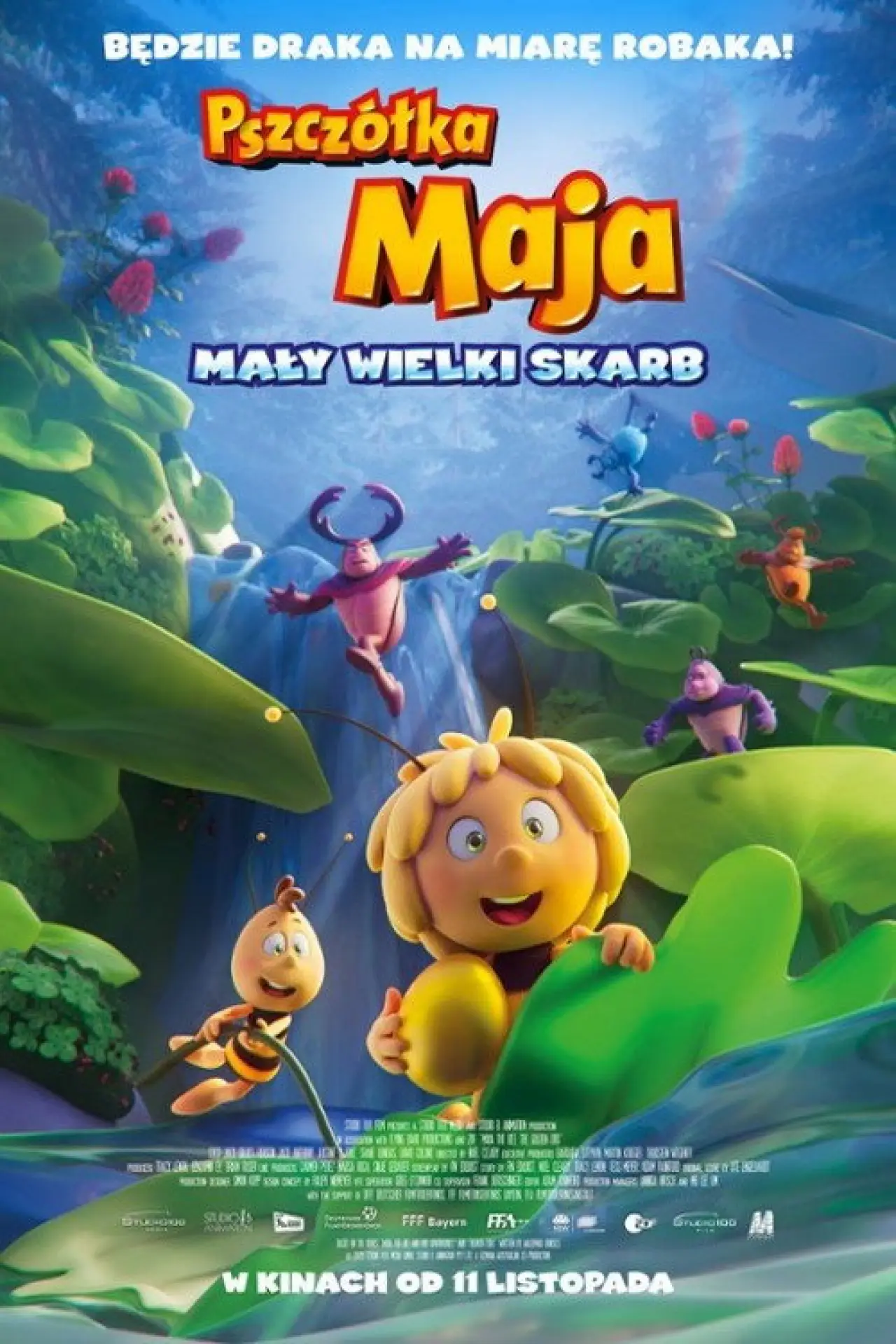 Plakat filmowy "Pszczółka Maja: Mały wielki skarb"