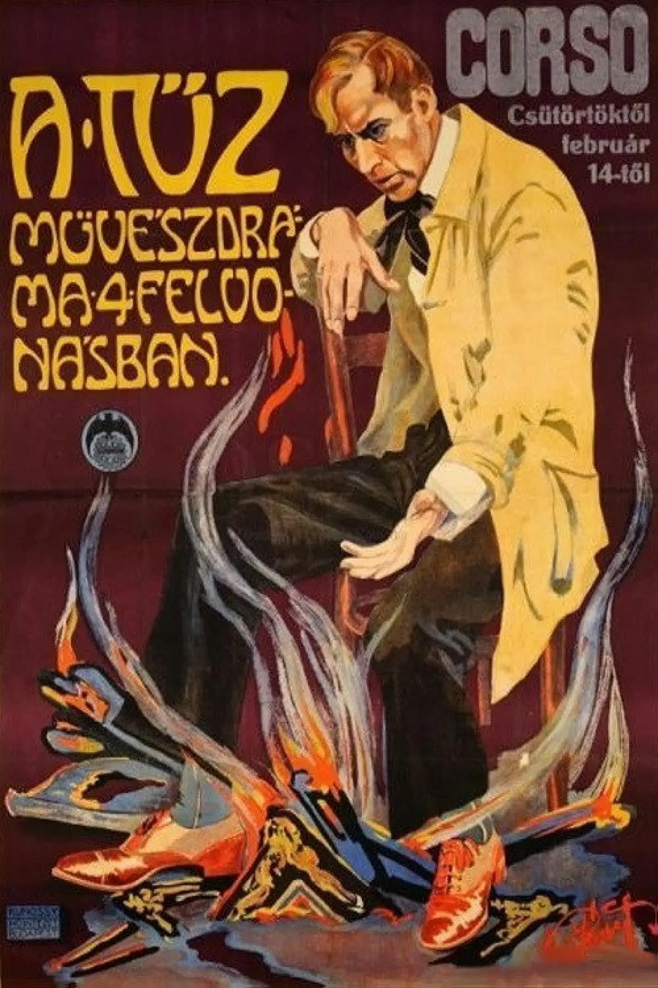 Plakat filmowy "A tűz"